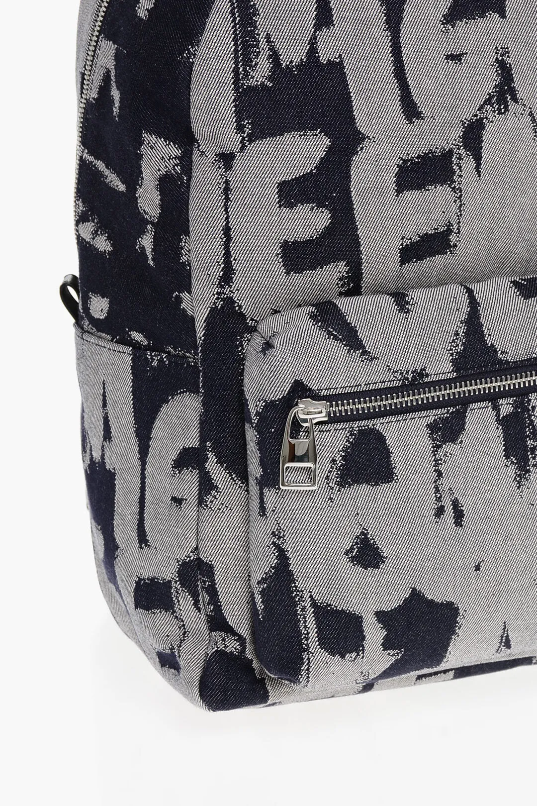Alexander Mcqueen Jacquard Denim Metropolitan Backpack With Monogram Motif