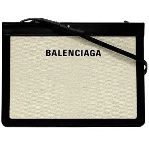 Balenciaga Navy Pouch Canvas Shoulder Bag (Pre-Owned)