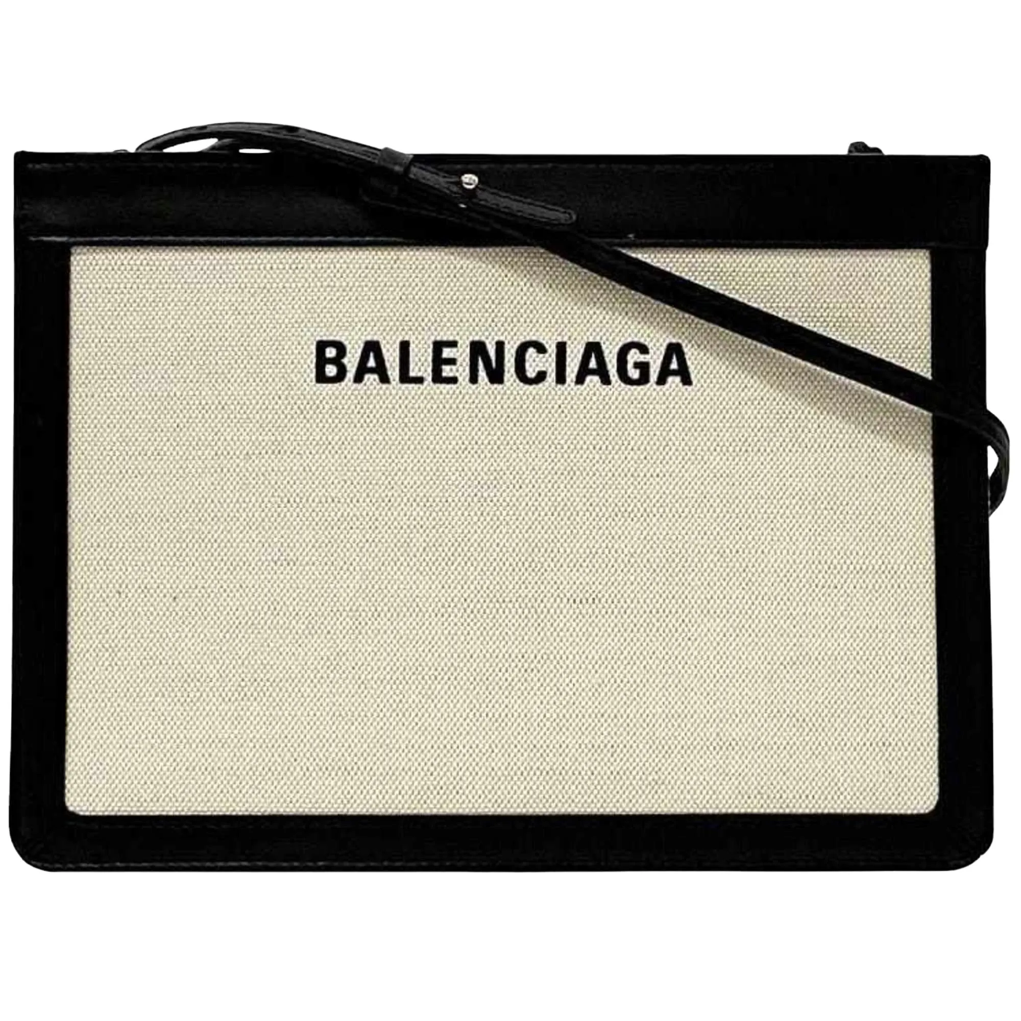Balenciaga Navy Pouch Canvas Shoulder Bag (Pre-Owned)