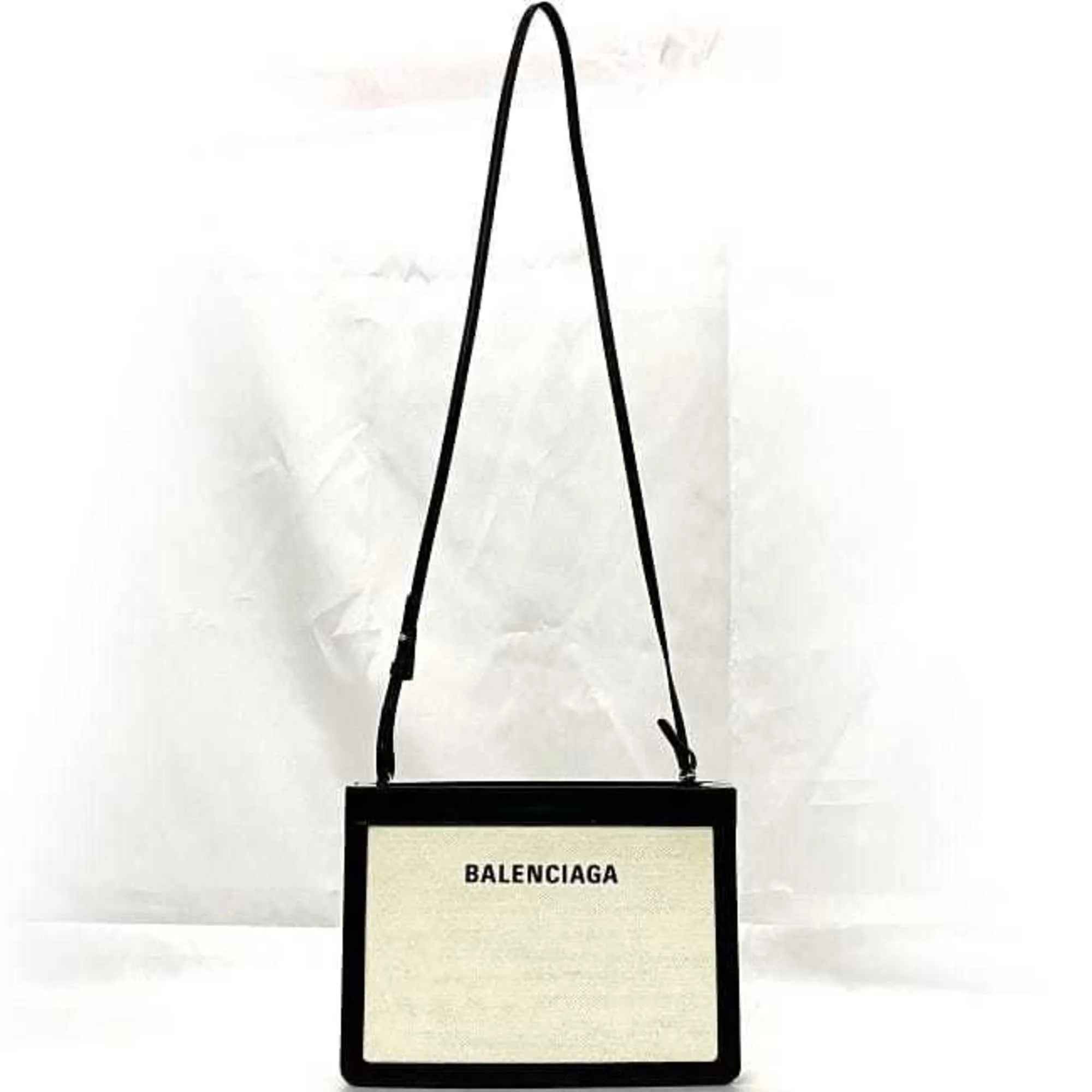Balenciaga Navy Pouch Canvas Shoulder Bag (Pre-Owned)
