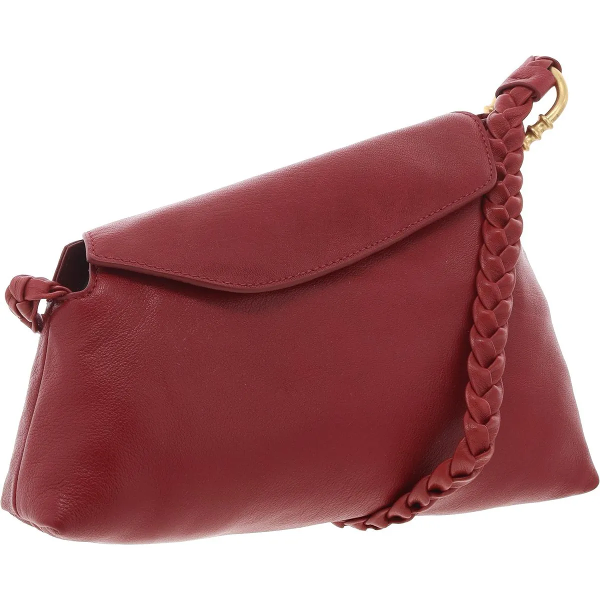 Blaze Womens Braided Leather Shoulder Handbag