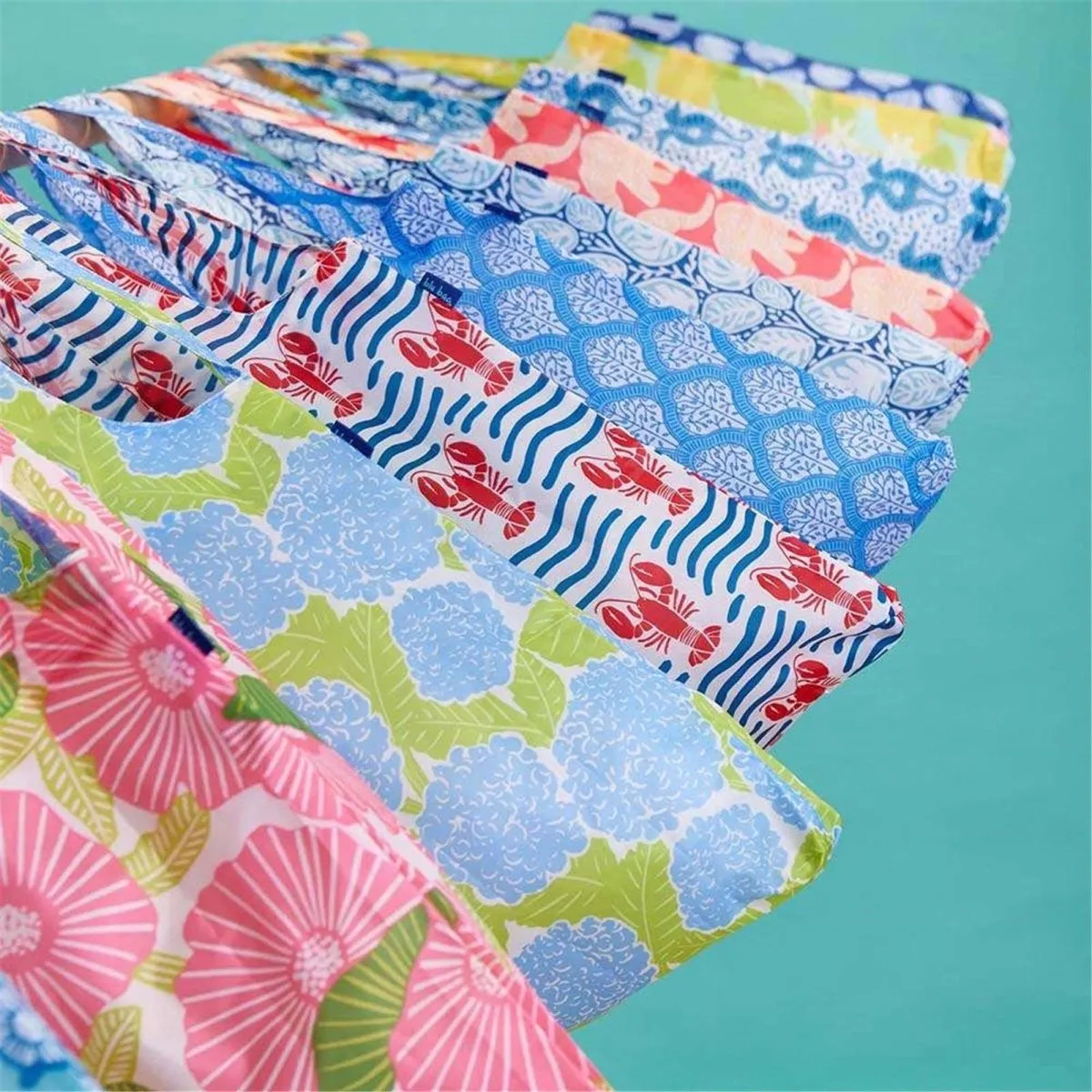 Blue Hydrangea blu Reusable Shopping Bag-Machine washable