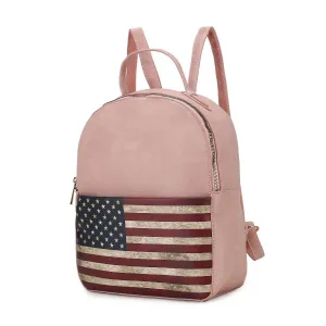 Briella Vegan Leather Womens FLAG Backpack