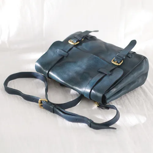 Brown Women's Leather Top Handle Satchel Shoulder Purse Satchel Blue Handbags Crossbody Purse