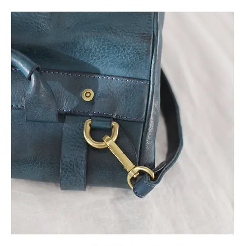 Brown Women's Leather Top Handle Satchel Shoulder Purse Satchel Blue Handbags Crossbody Purse