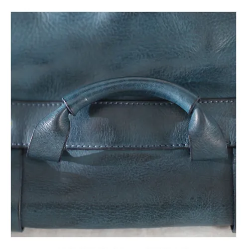 Brown Women's Leather Top Handle Satchel Shoulder Purse Satchel Blue Handbags Crossbody Purse