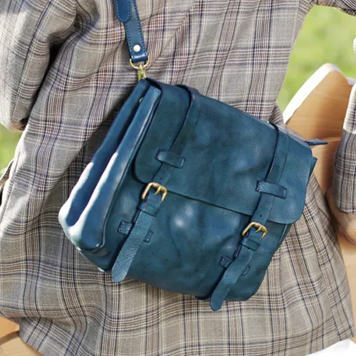 Brown Women's Leather Top Handle Satchel Shoulder Purse Satchel Blue Handbags Crossbody Purse