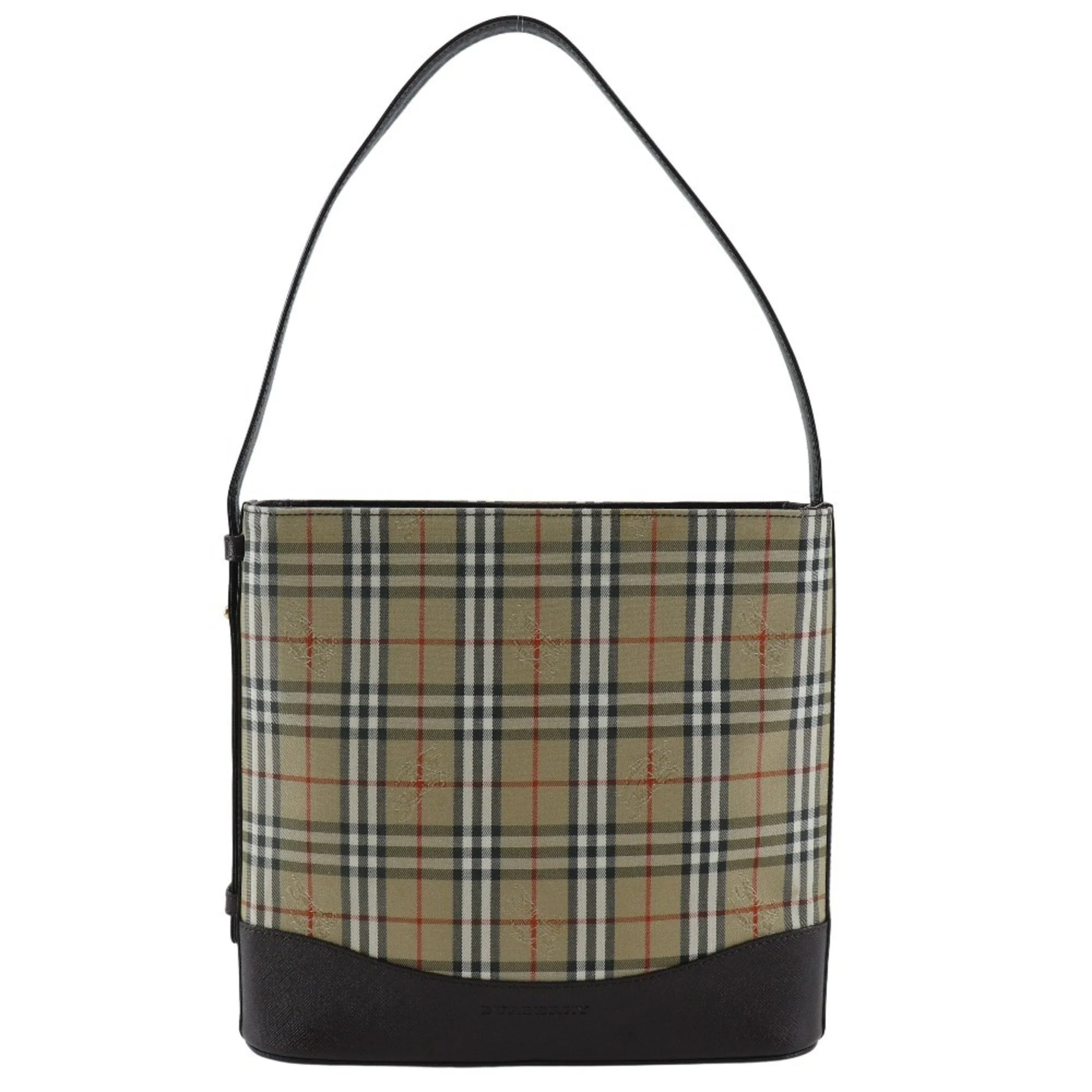 Burberry  Canvas Leather Shoulder Bag (Pre-Owned)