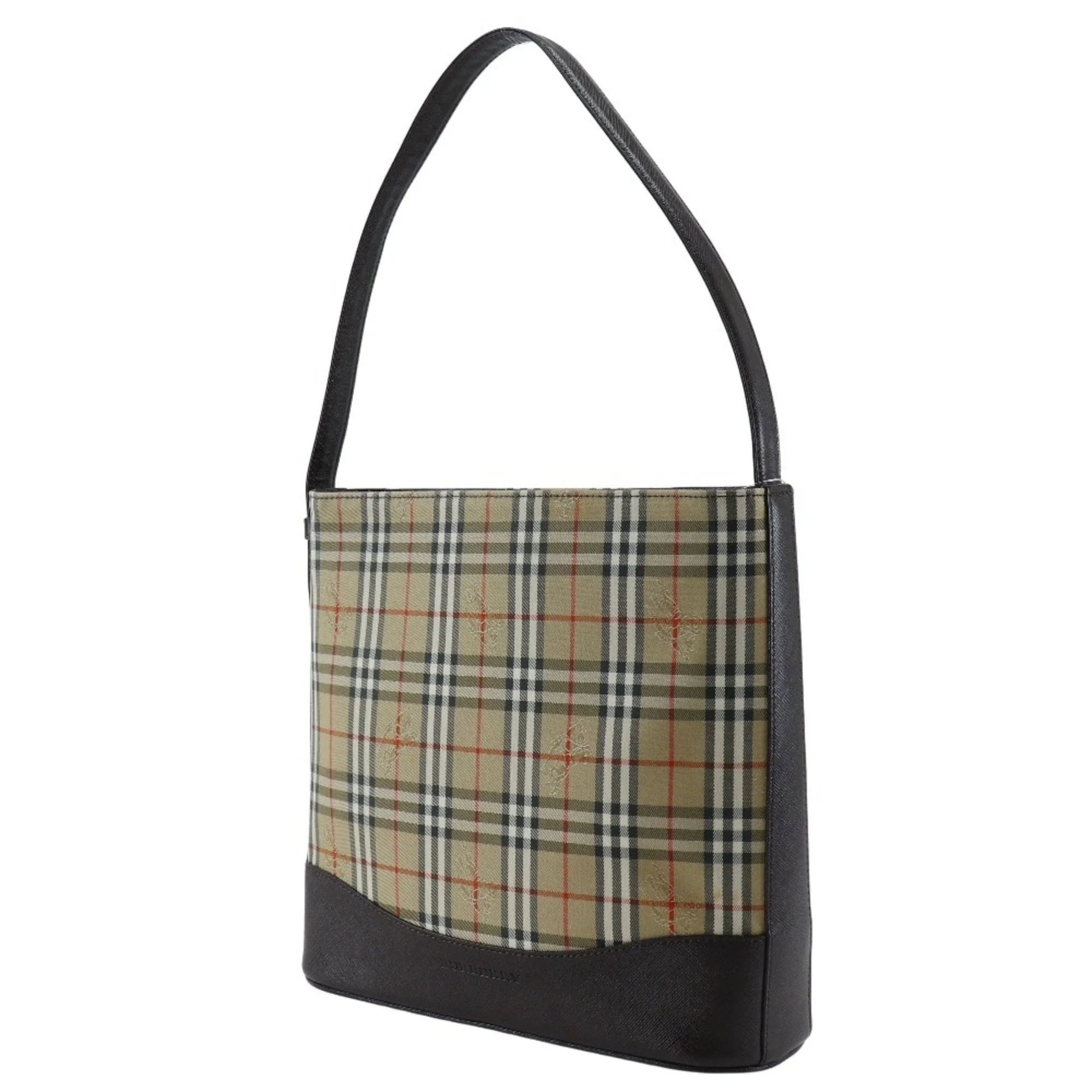Burberry  Canvas Leather Shoulder Bag (Pre-Owned)