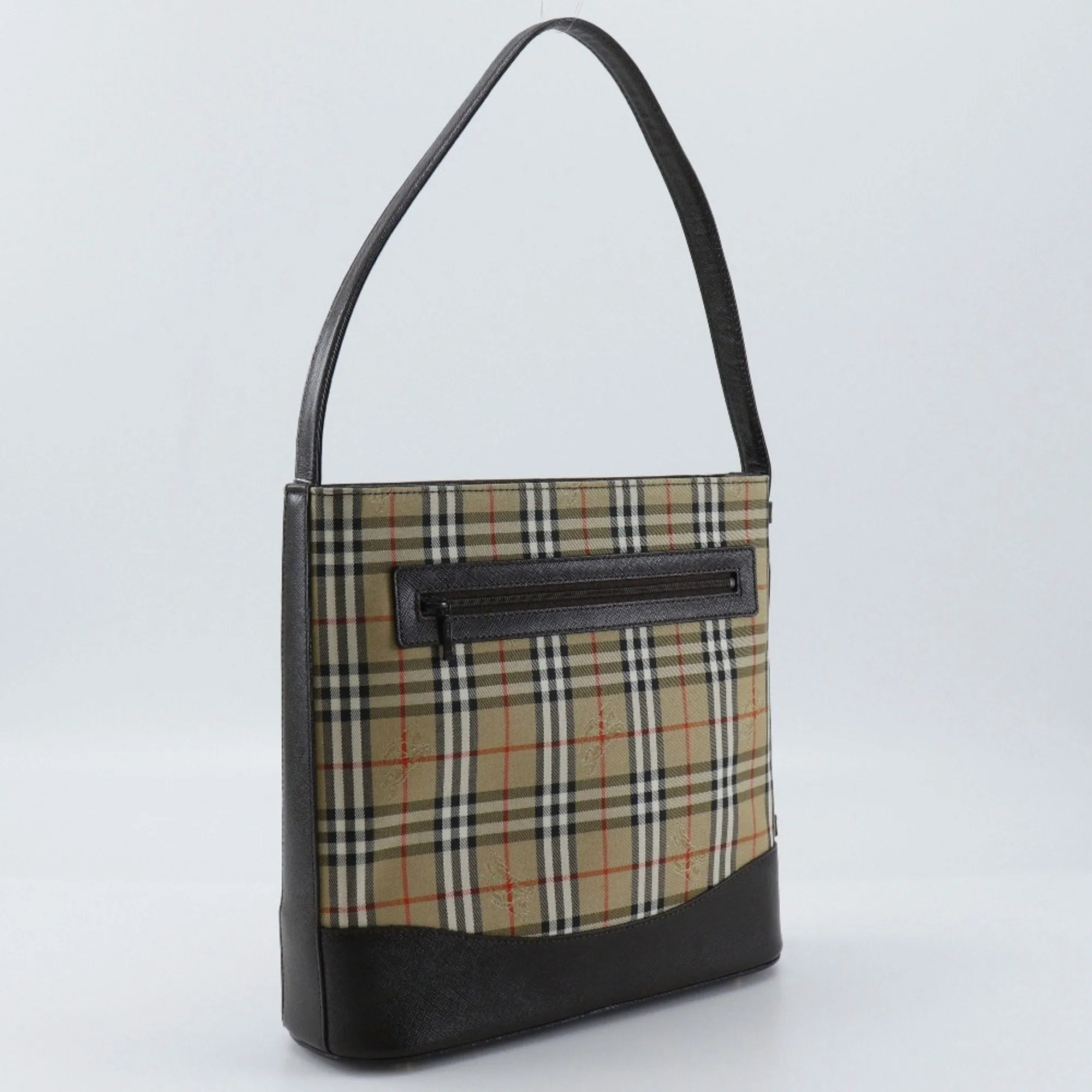 Burberry  Canvas Leather Shoulder Bag (Pre-Owned)