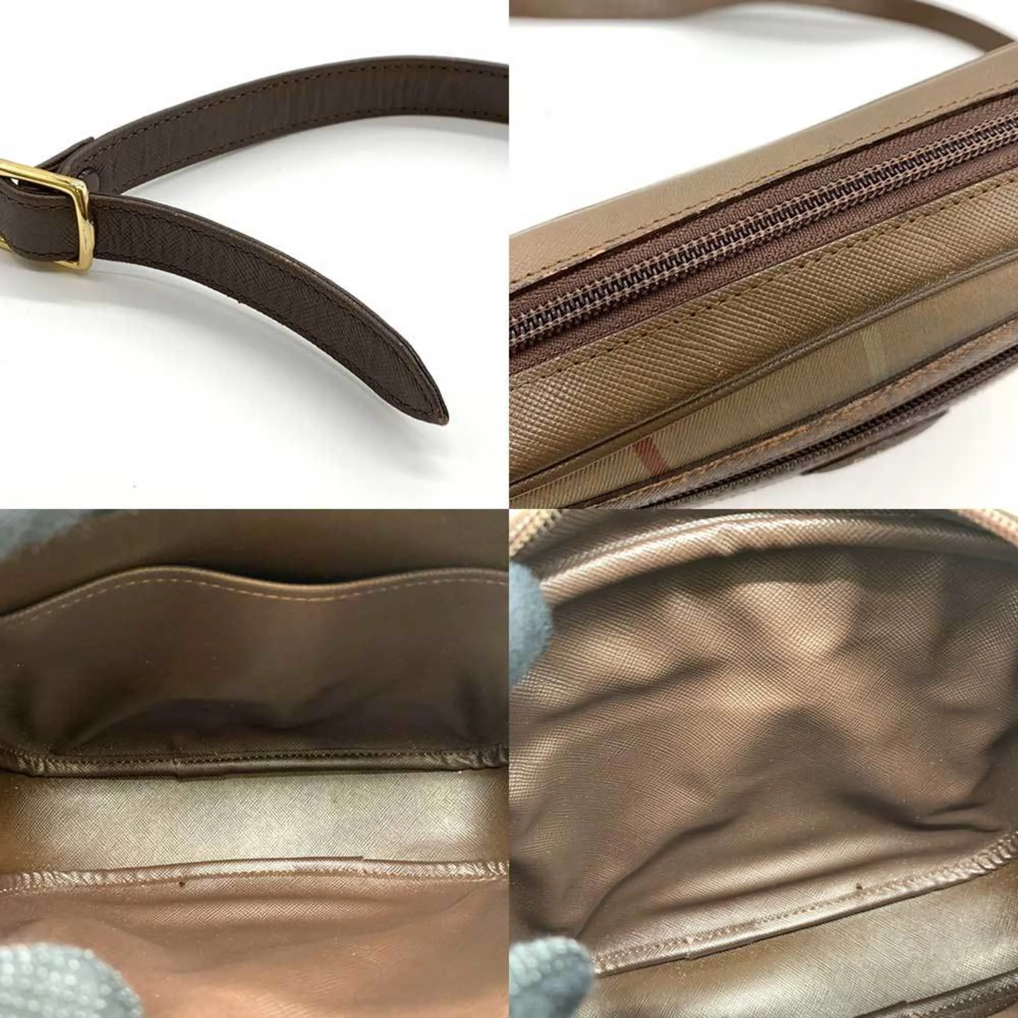 Burberry Canvas Shoulder Bag (Pre-Owned)