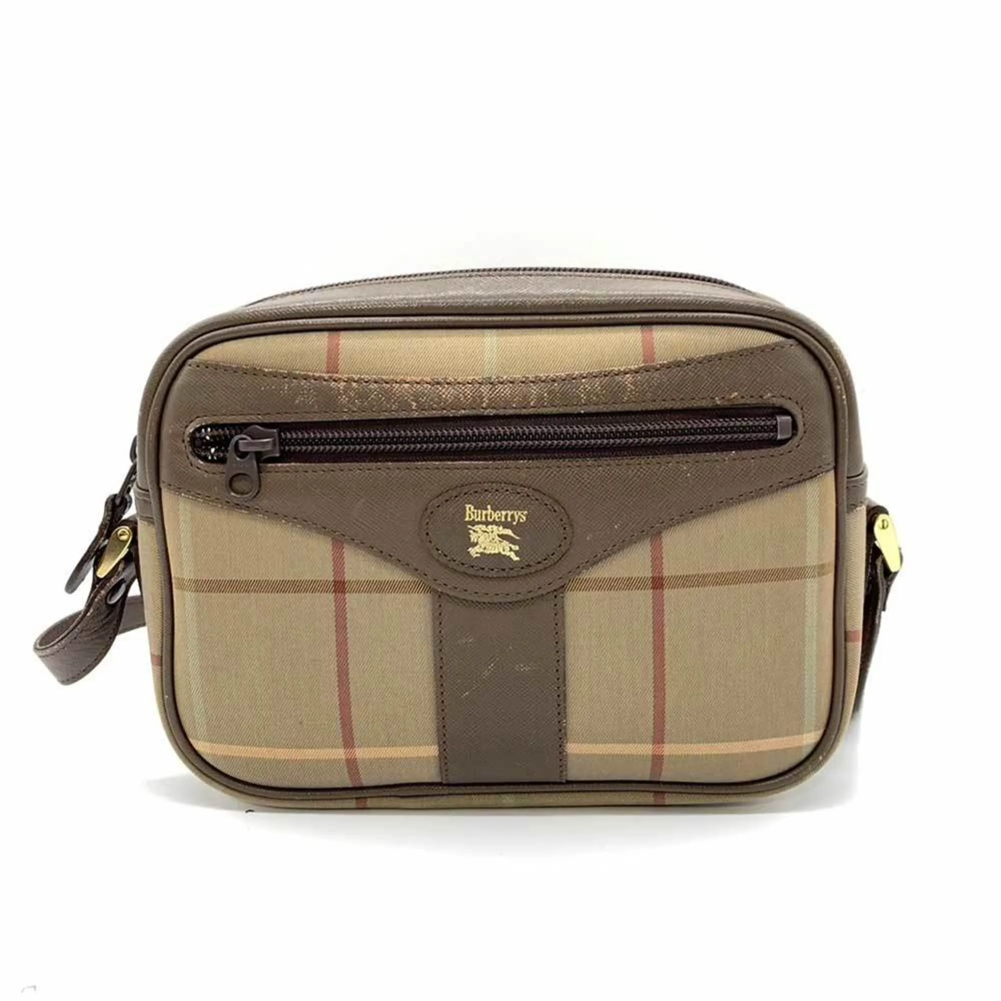 Burberry Canvas Shoulder Bag (Pre-Owned)