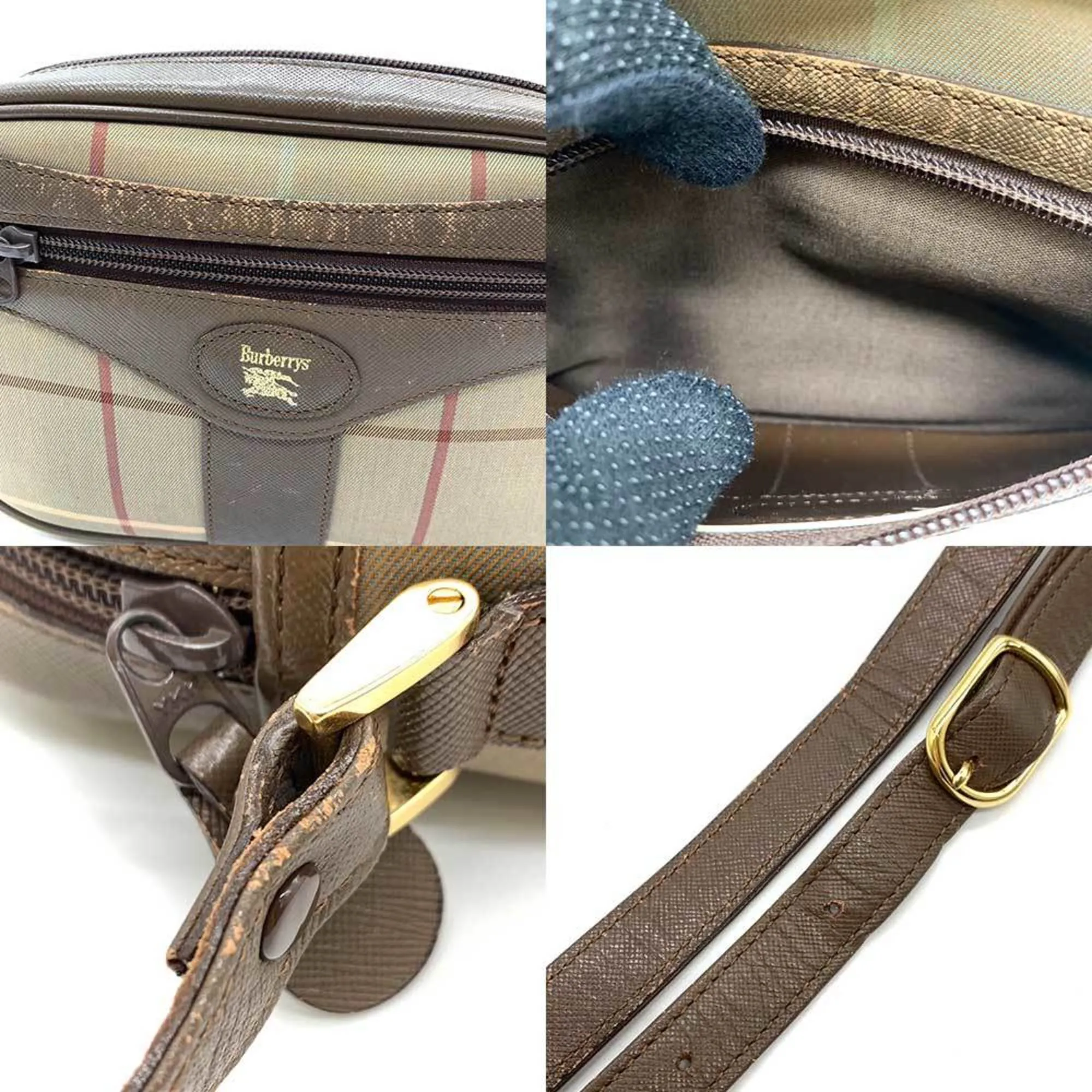 Burberry Canvas Shoulder Bag (Pre-Owned)