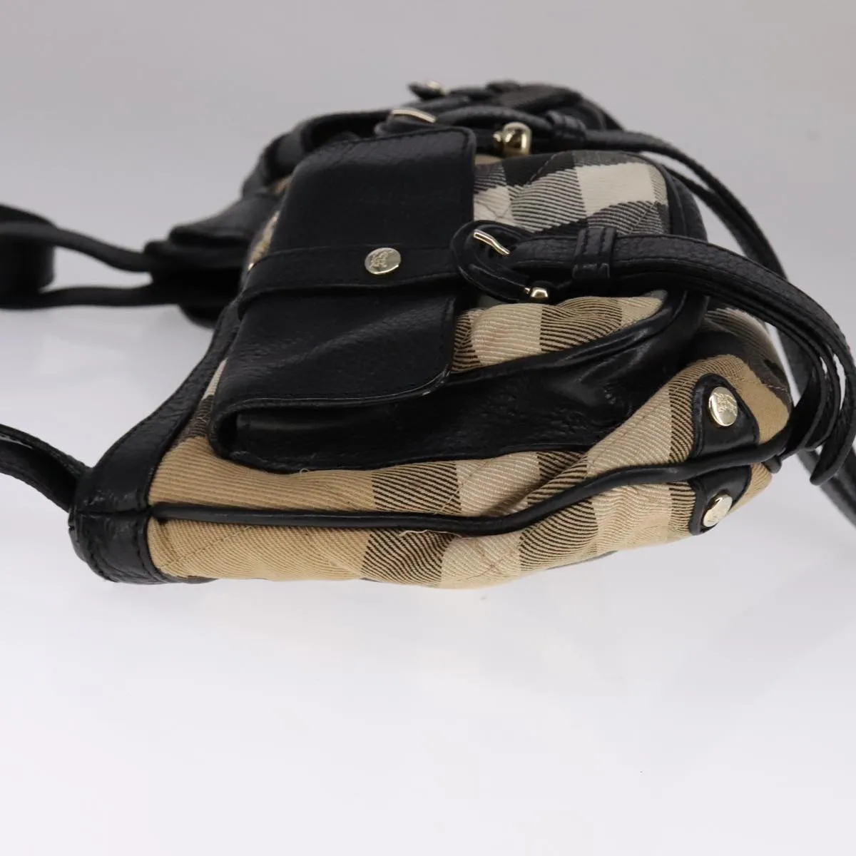 Burberry House Check Canvas Shoulder Bag (Pre-Owned)