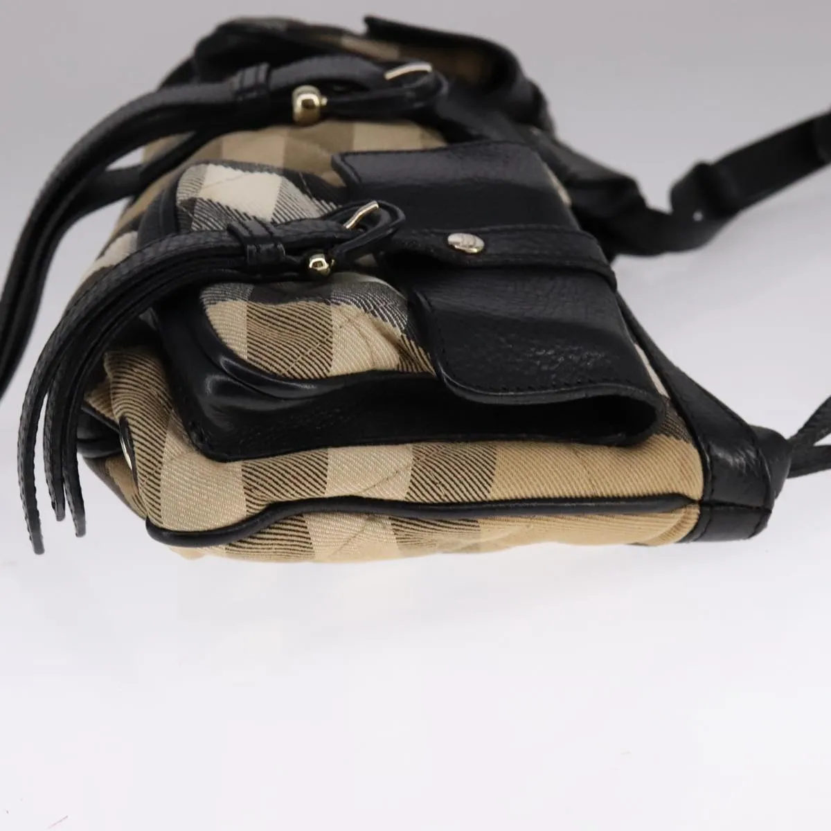 Burberry House Check Canvas Shoulder Bag (Pre-Owned)