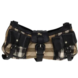 Burberry House Check Canvas Shoulder Bag (Pre-Owned)