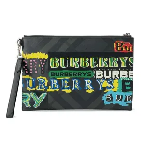 Burberry  Leather Clutch Bag (Pre-Owned)