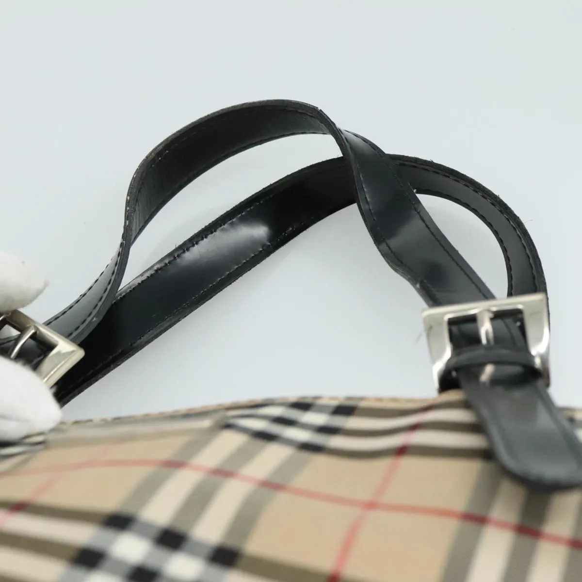 Burberry Nova Check Canvas Shoulder Bag (Pre-Owned)