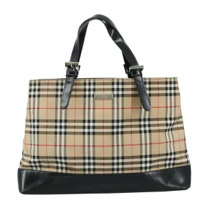 Burberry Nova Check Canvas Shoulder Bag (Pre-Owned)