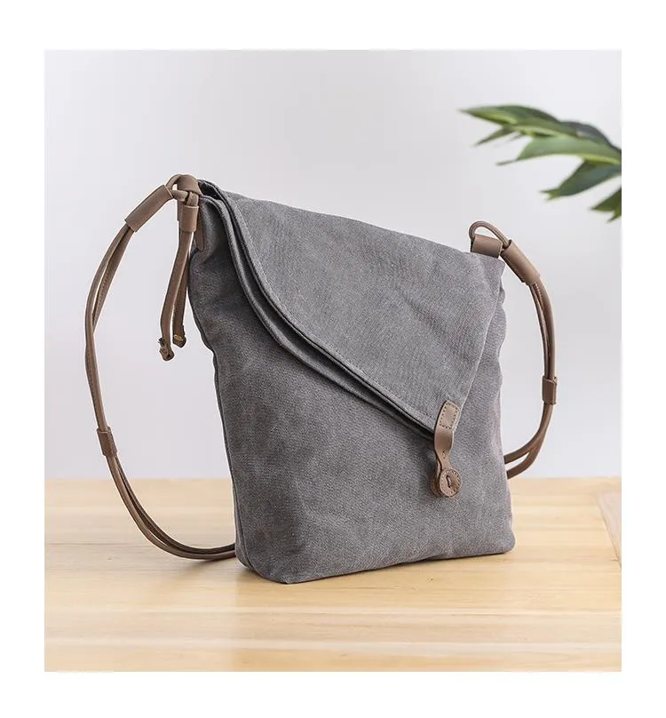 Canvas Mens Womens Casual Gray 12???? Shoulder Bag Courier Bag Side Bag Messenger Bag for Men