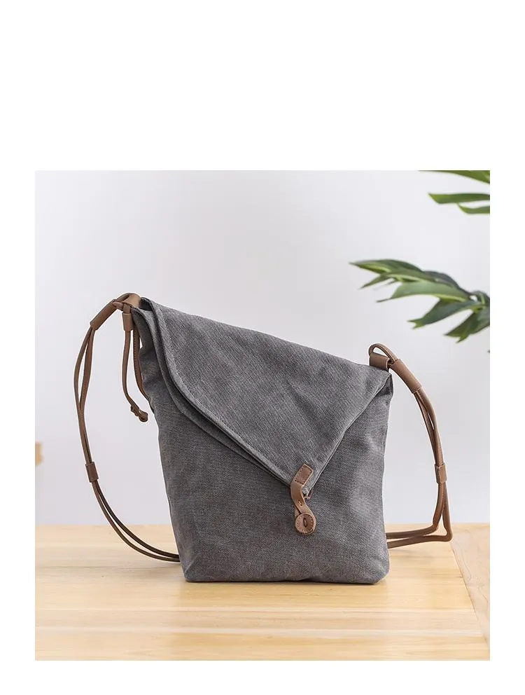 Canvas Mens Womens Casual Gray 12???? Shoulder Bag Courier Bag Side Bag Messenger Bag for Men