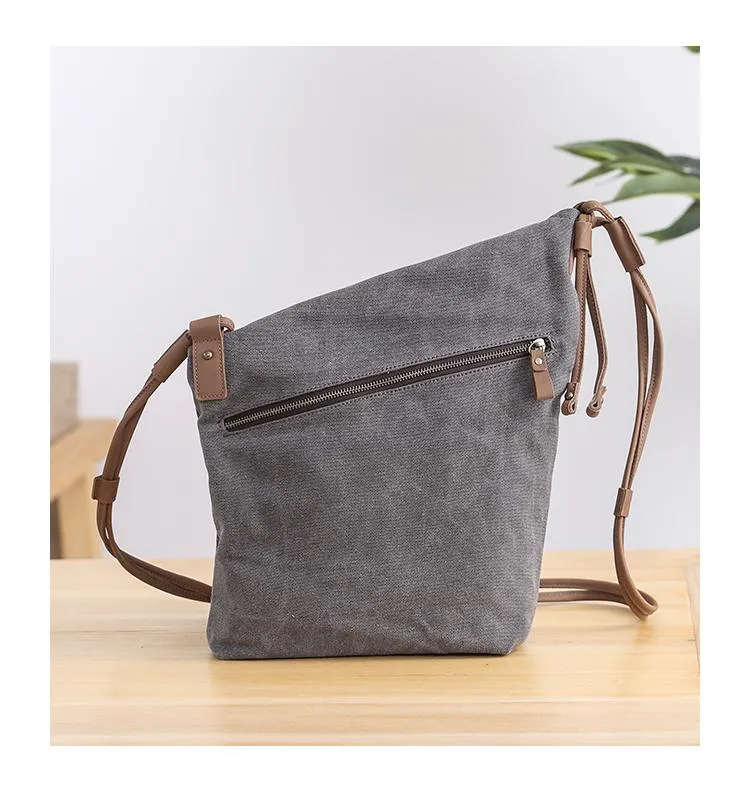 Canvas Mens Womens Casual Gray 12???? Shoulder Bag Courier Bag Side Bag Messenger Bag for Men