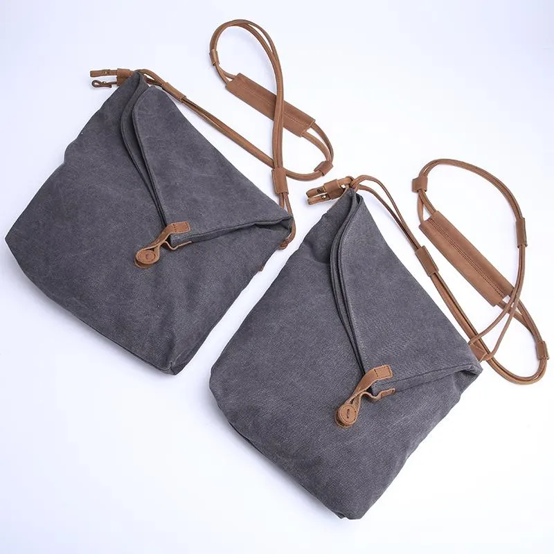 Canvas Mens Womens Casual Gray 12???? Shoulder Bag Courier Bag Side Bag Messenger Bag for Men