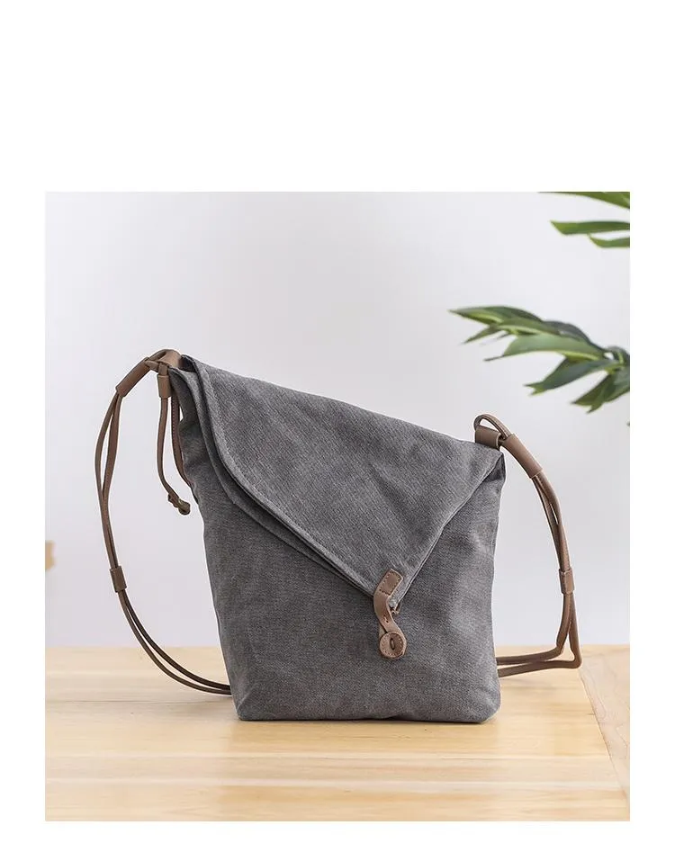 Canvas Mens Womens Casual Gray 12???? Shoulder Bag Courier Bag Side Bag Messenger Bag for Men