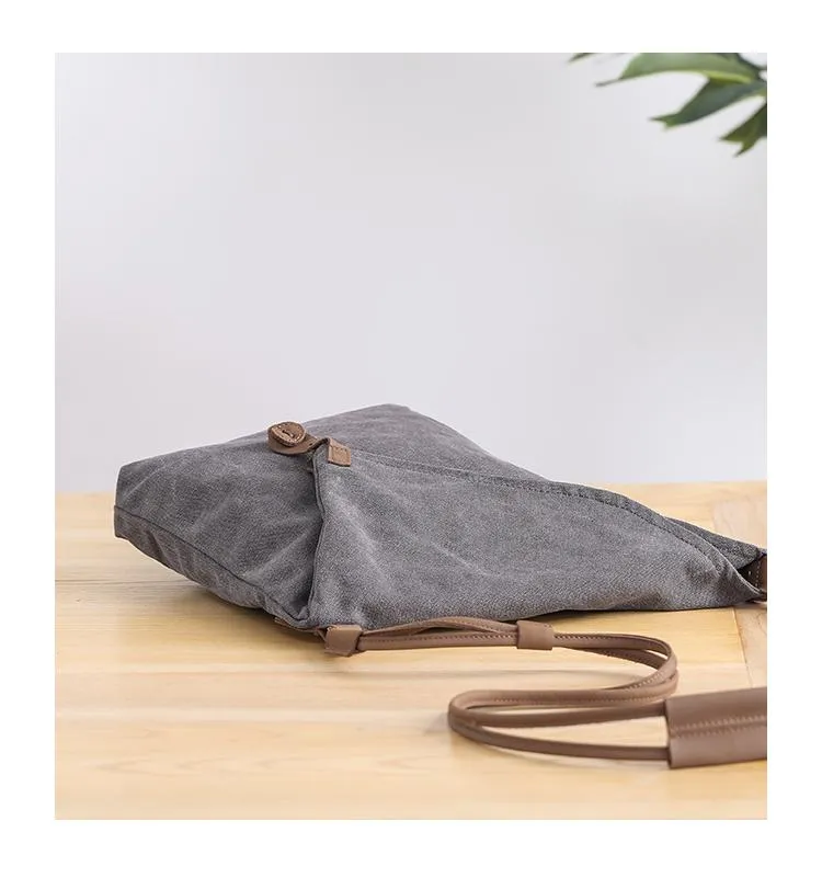 Canvas Mens Womens Casual Gray 12???? Shoulder Bag Courier Bag Side Bag Messenger Bag for Men