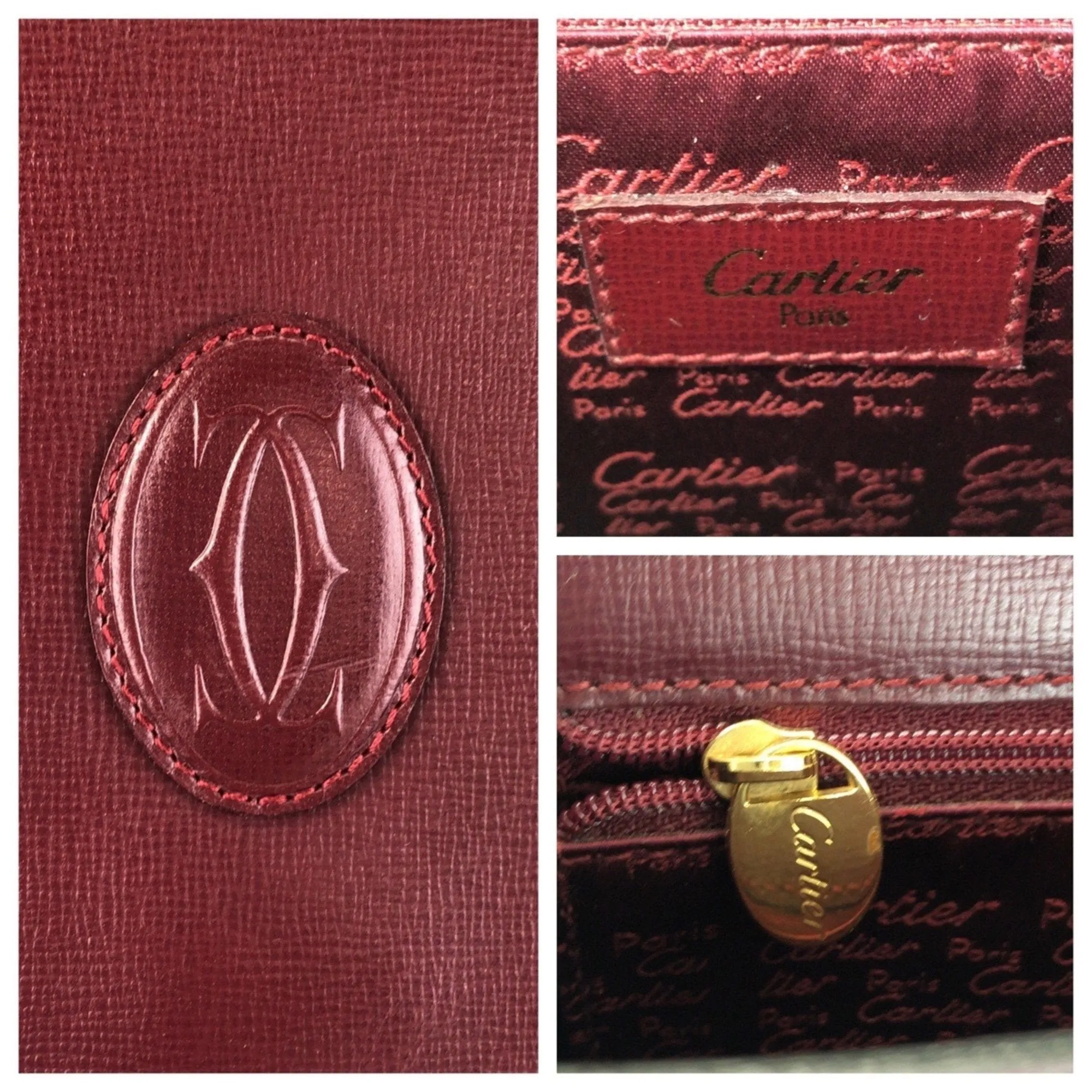 Cartier Leather Pochette Shoulder Bag (Pre-Owned)