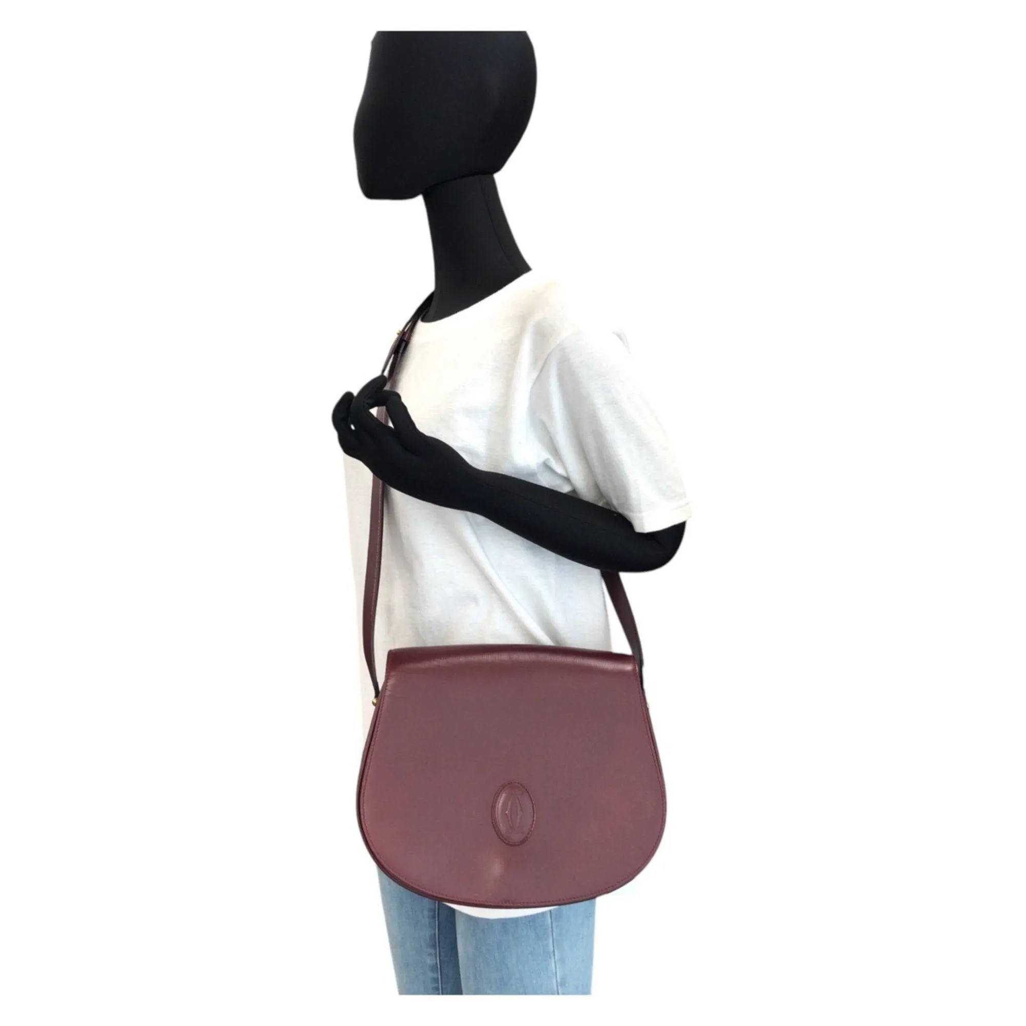 Cartier Leather Pochette Shoulder Bag (Pre-Owned)