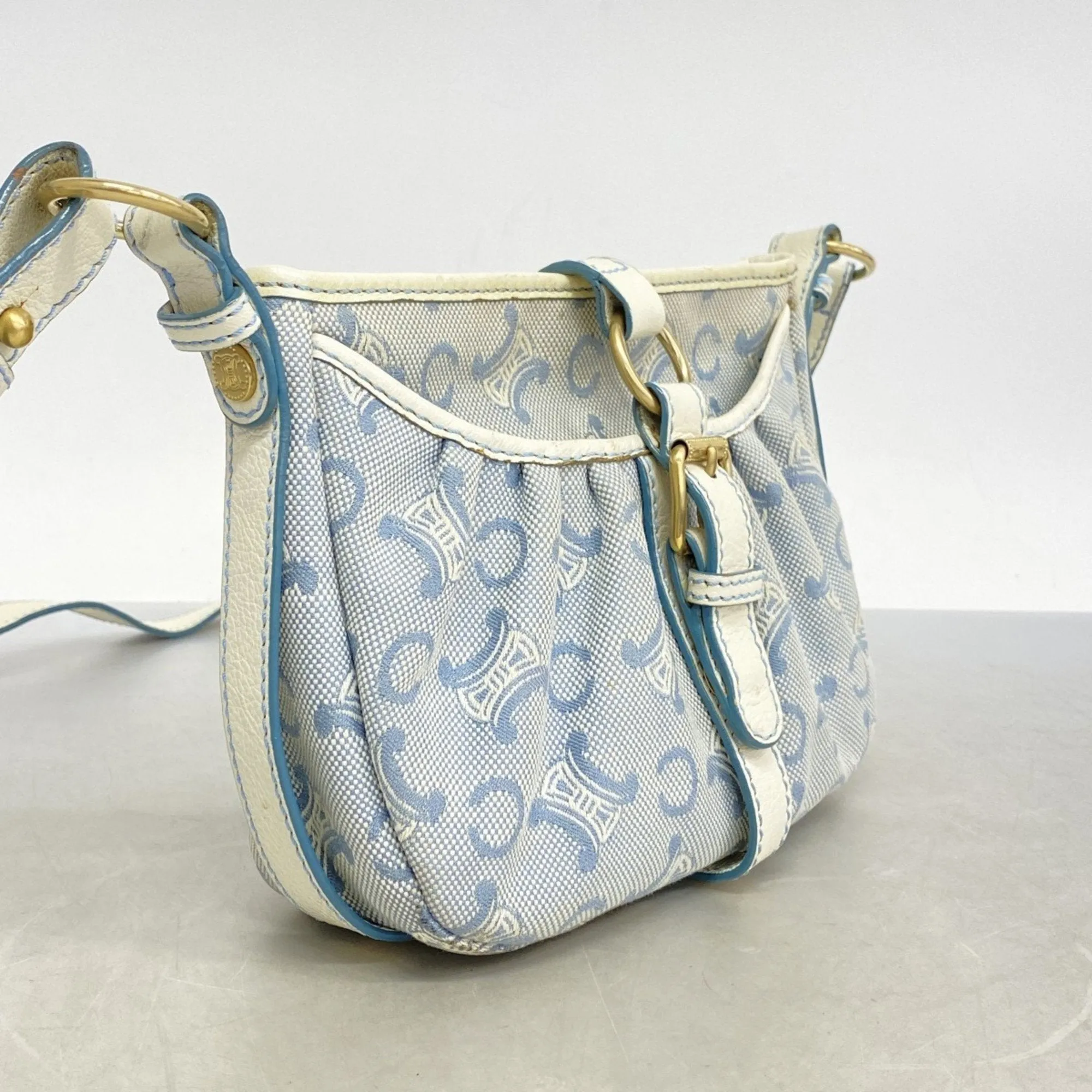 Celine blue Canvas Shoulder Bag (Pre-Owned)
