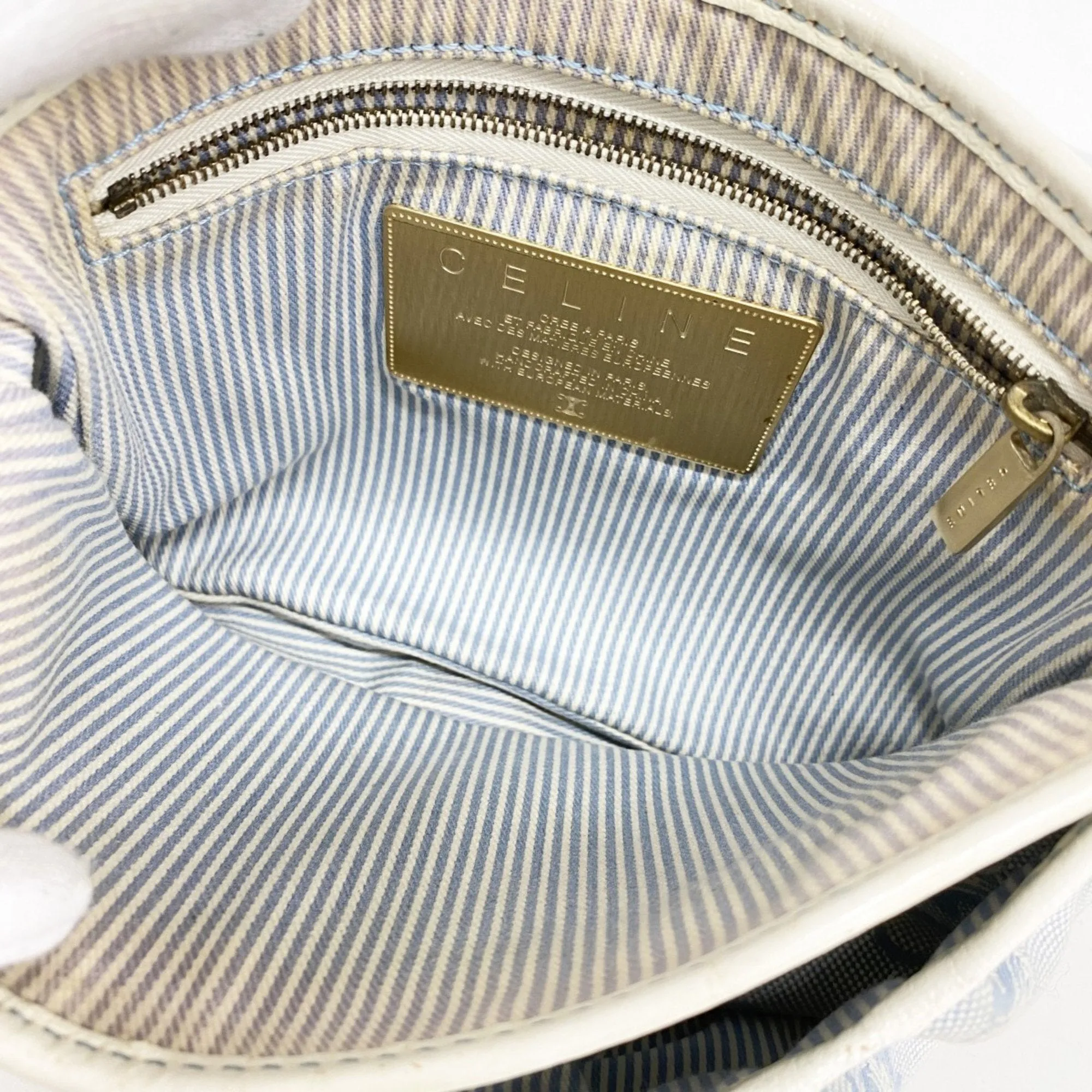 Celine blue Canvas Shoulder Bag (Pre-Owned)