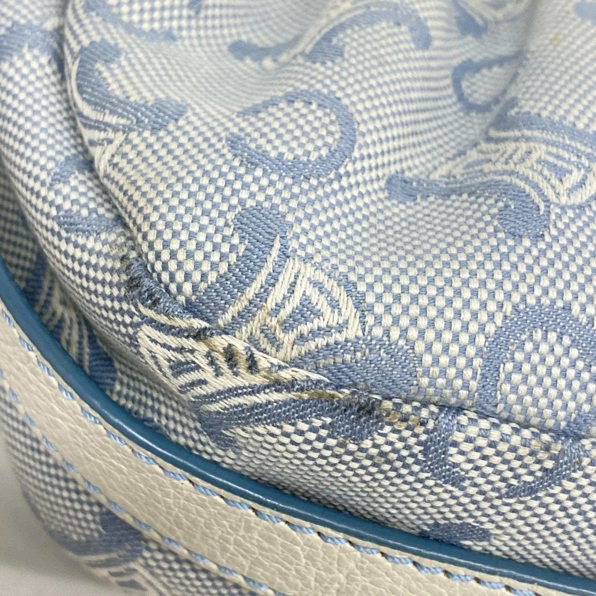 Celine blue Canvas Shoulder Bag (Pre-Owned)