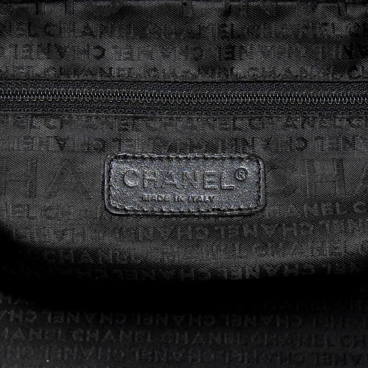 Chanel Black Choco Bar Stitched Tote
