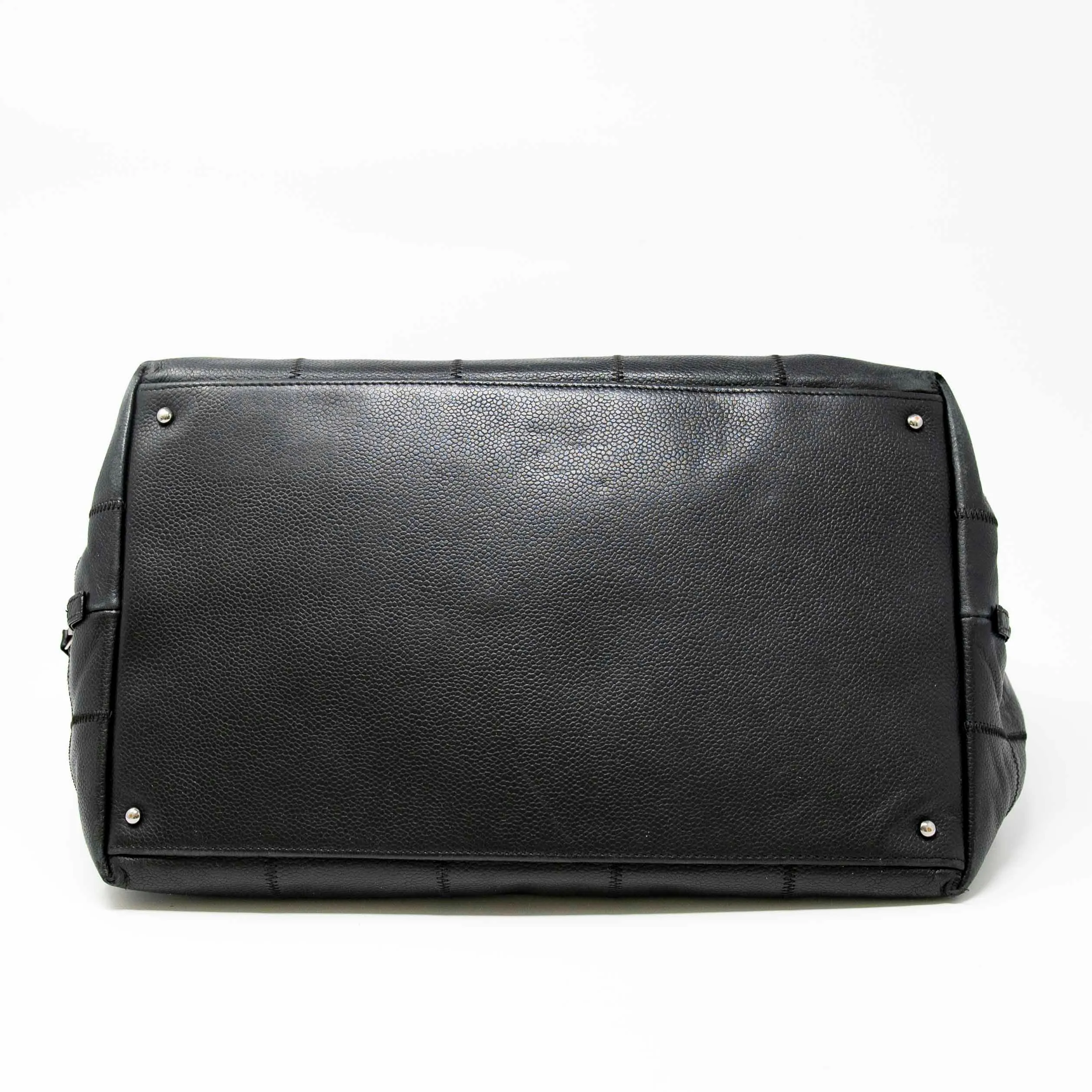 Chanel Black Choco Bar Stitched Tote