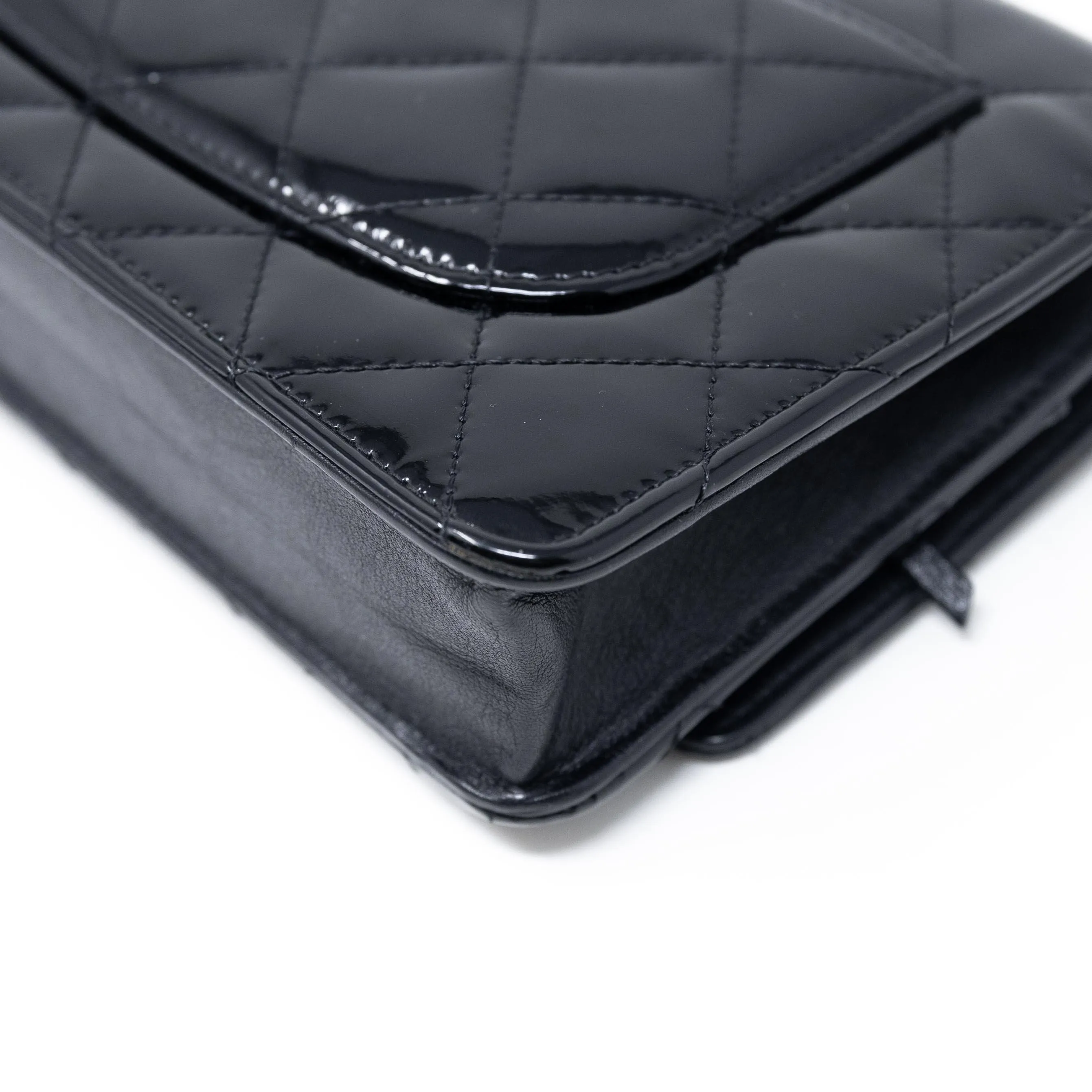 Chanel Black Patent Wallet On Chain
