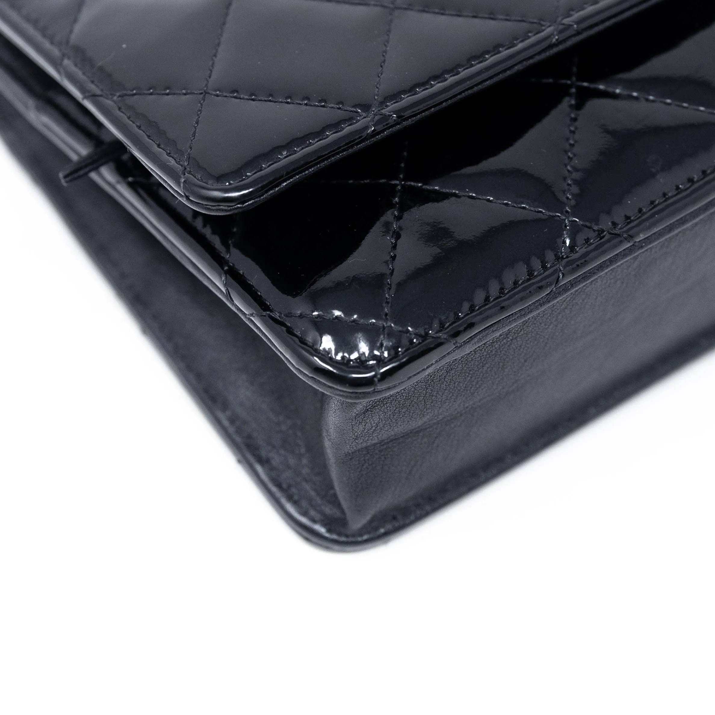 Chanel Black Patent Wallet On Chain