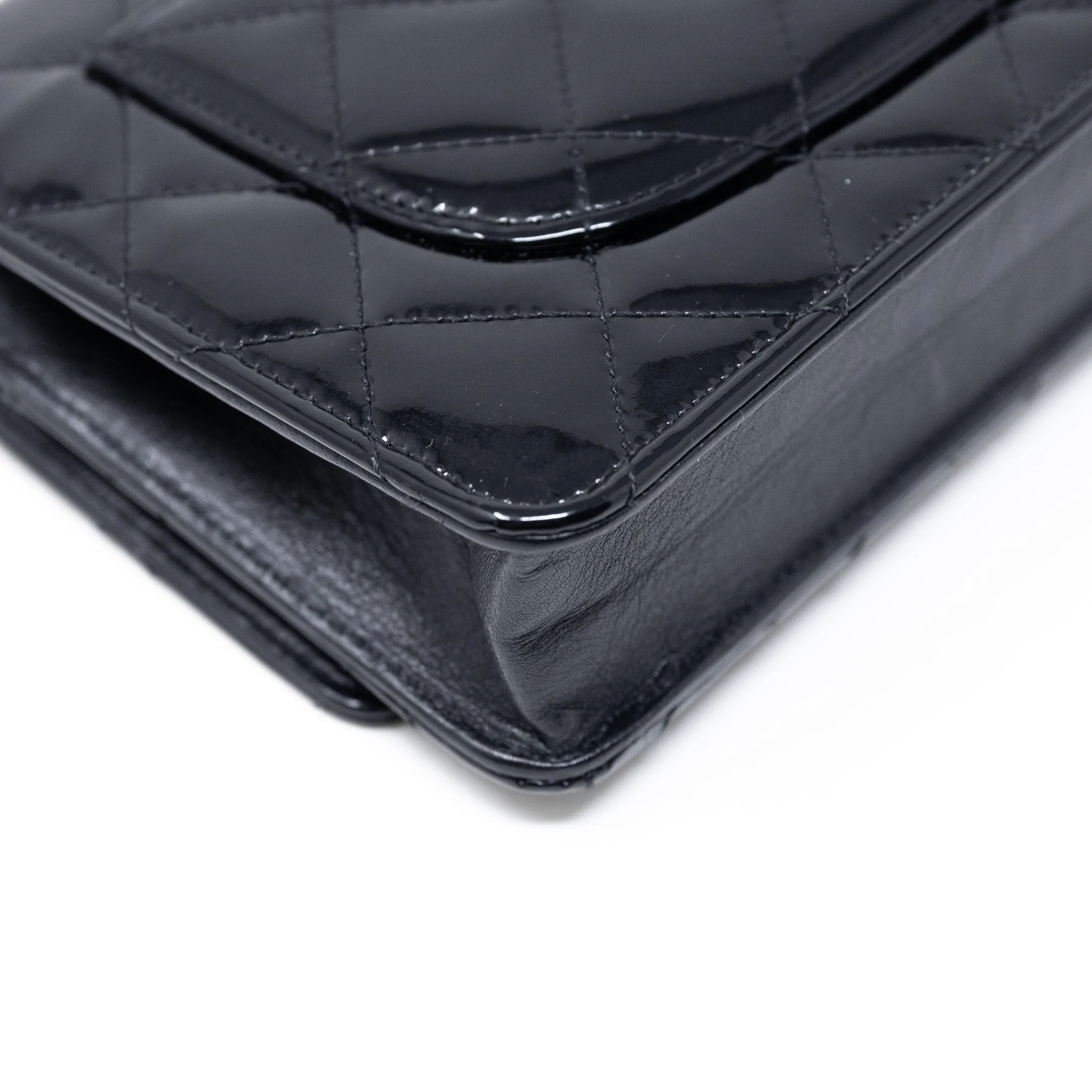 Chanel Black Patent Wallet On Chain