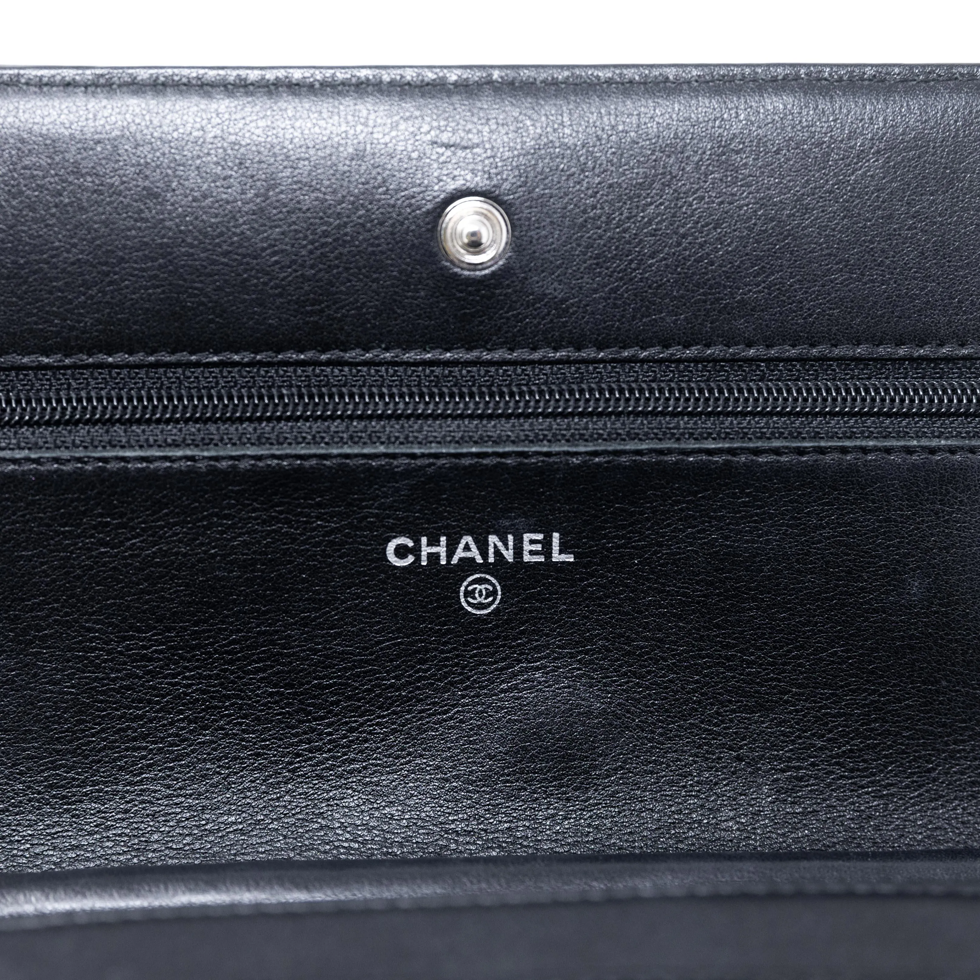 Chanel Black Patent Wallet On Chain