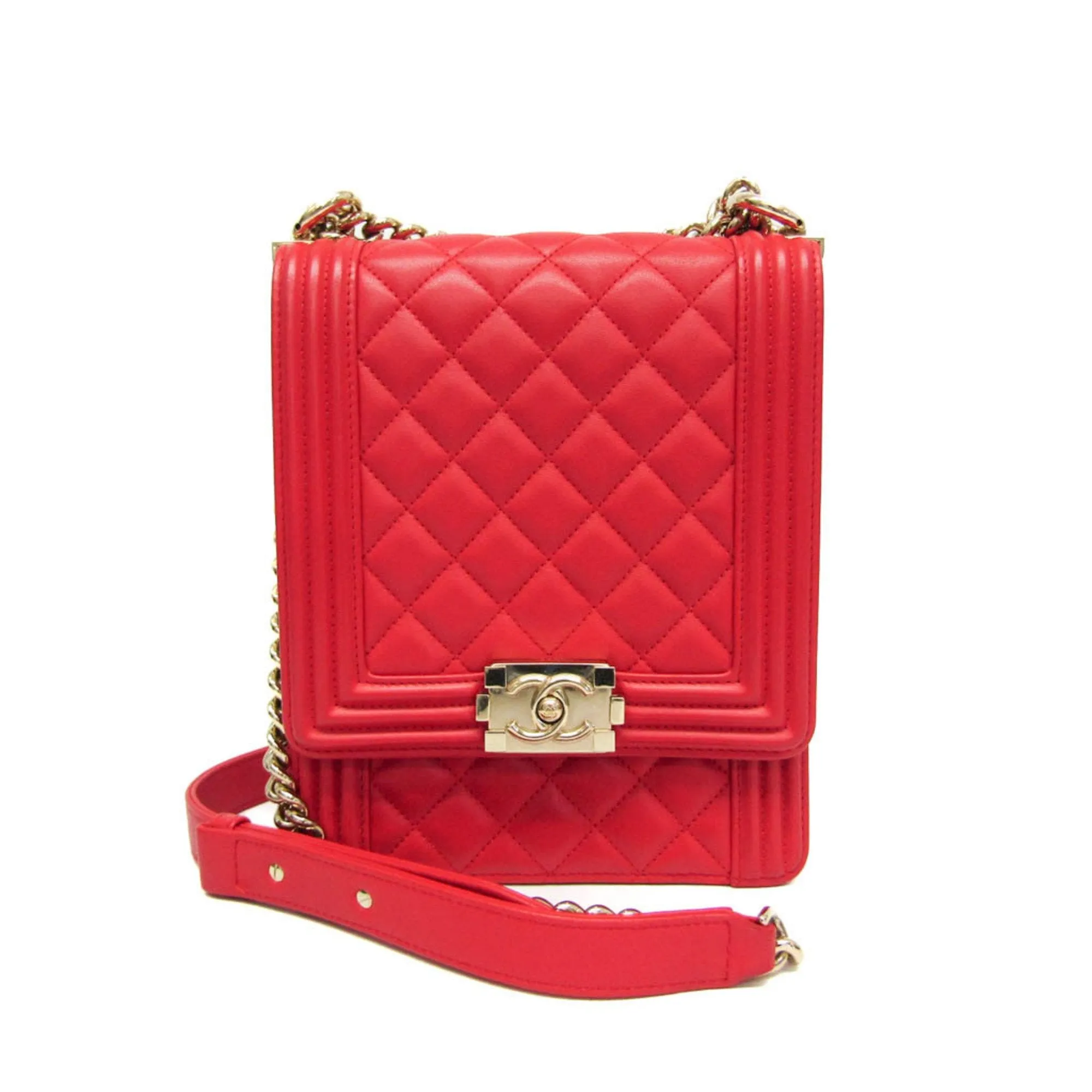 Chanel Boy Chanel Leather Shoulder Bag (Pre-Owned)