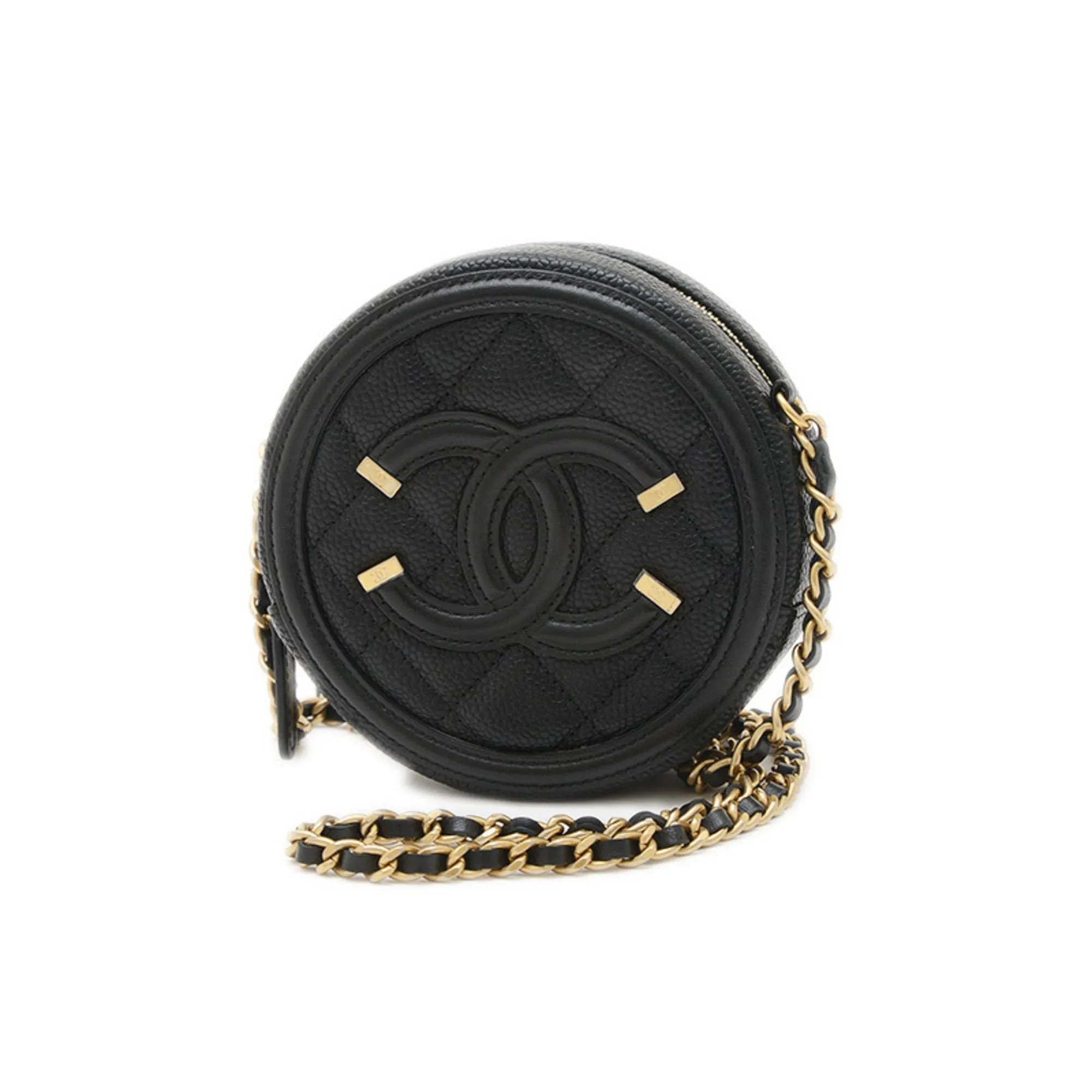 Chanel Grained Calfskin Shoulder Bag (Pre-Owned)