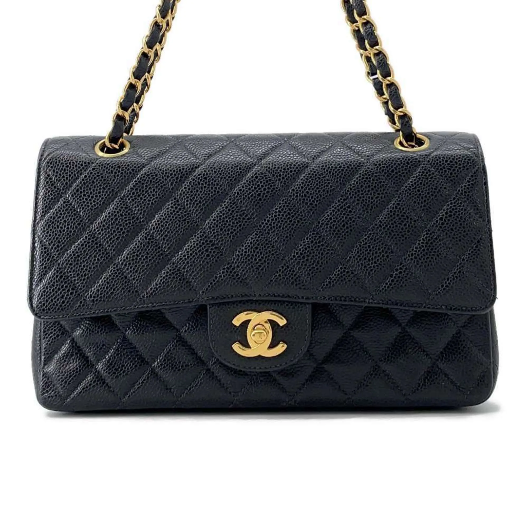 Chanel Grained Calfskin Shoulder Bag (Pre-Owned)