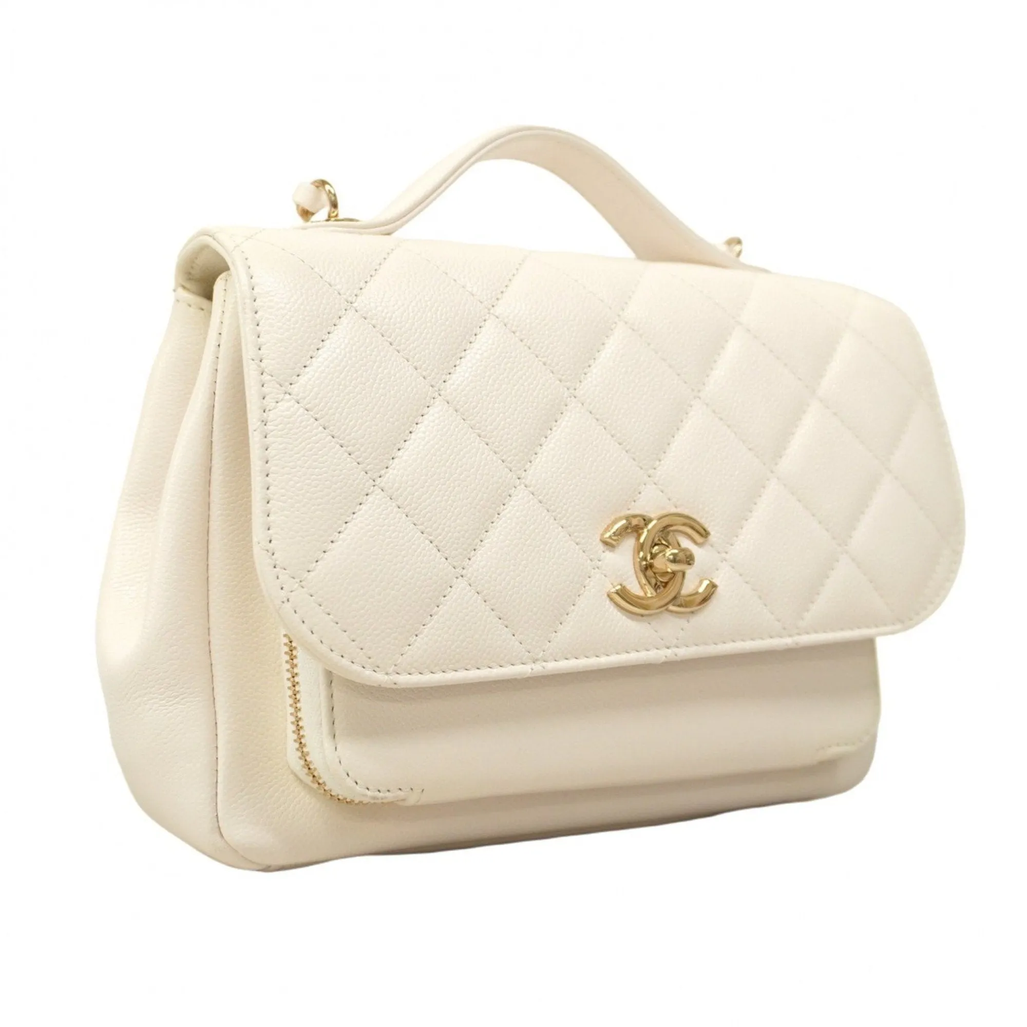 Chanel Grained Calfskin Shoulder Bag (Pre-Owned)