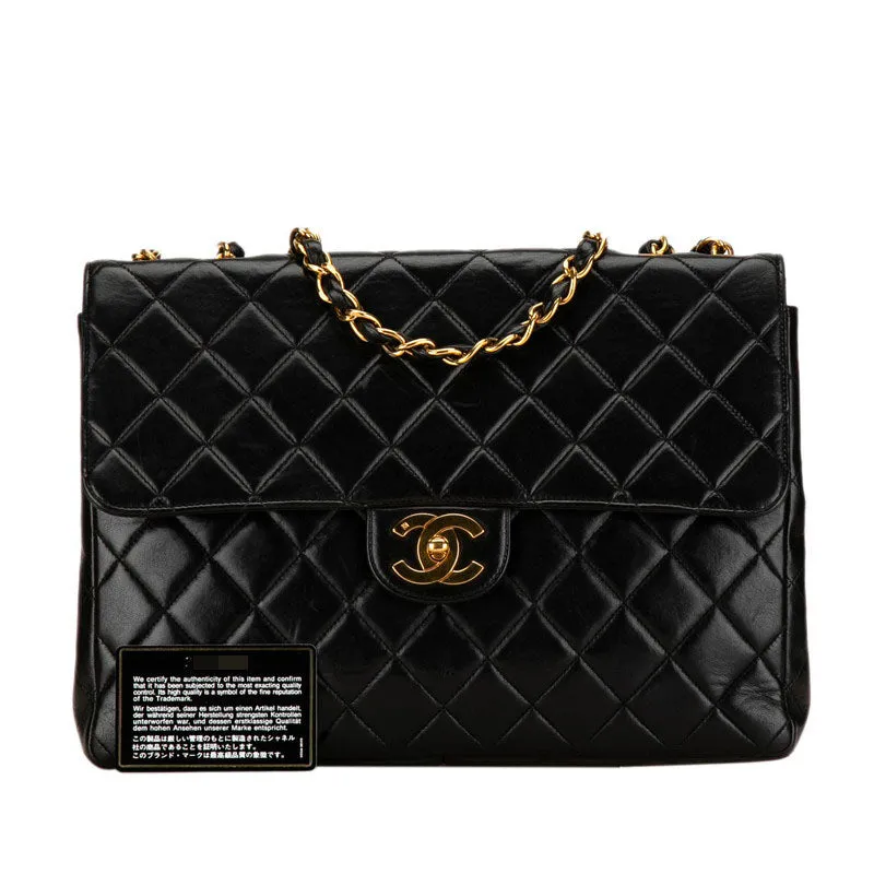 Chanel Jumbo Classic Single Flap Bag Leather Shoulder Bag in Good condition