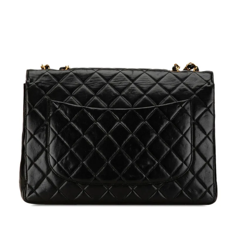 Chanel Jumbo Classic Single Flap Bag Leather Shoulder Bag in Good condition