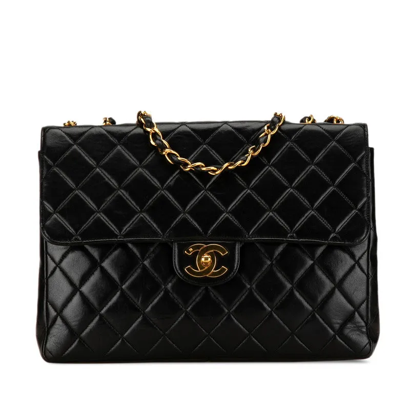 Chanel Jumbo Classic Single Flap Bag Leather Shoulder Bag in Good condition