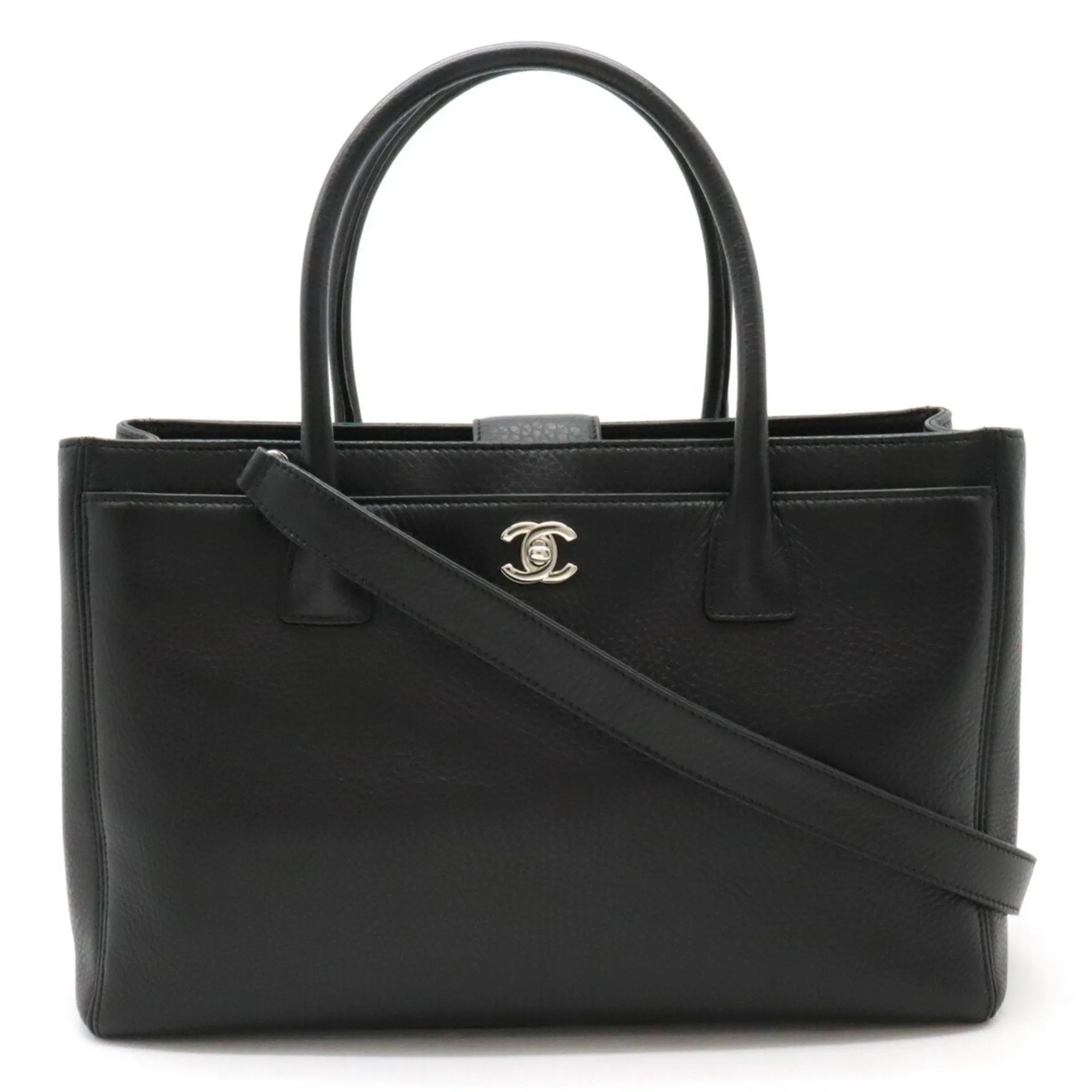 Chanel Leather Shoulder Bag Tote Bag (Pre-Owned)