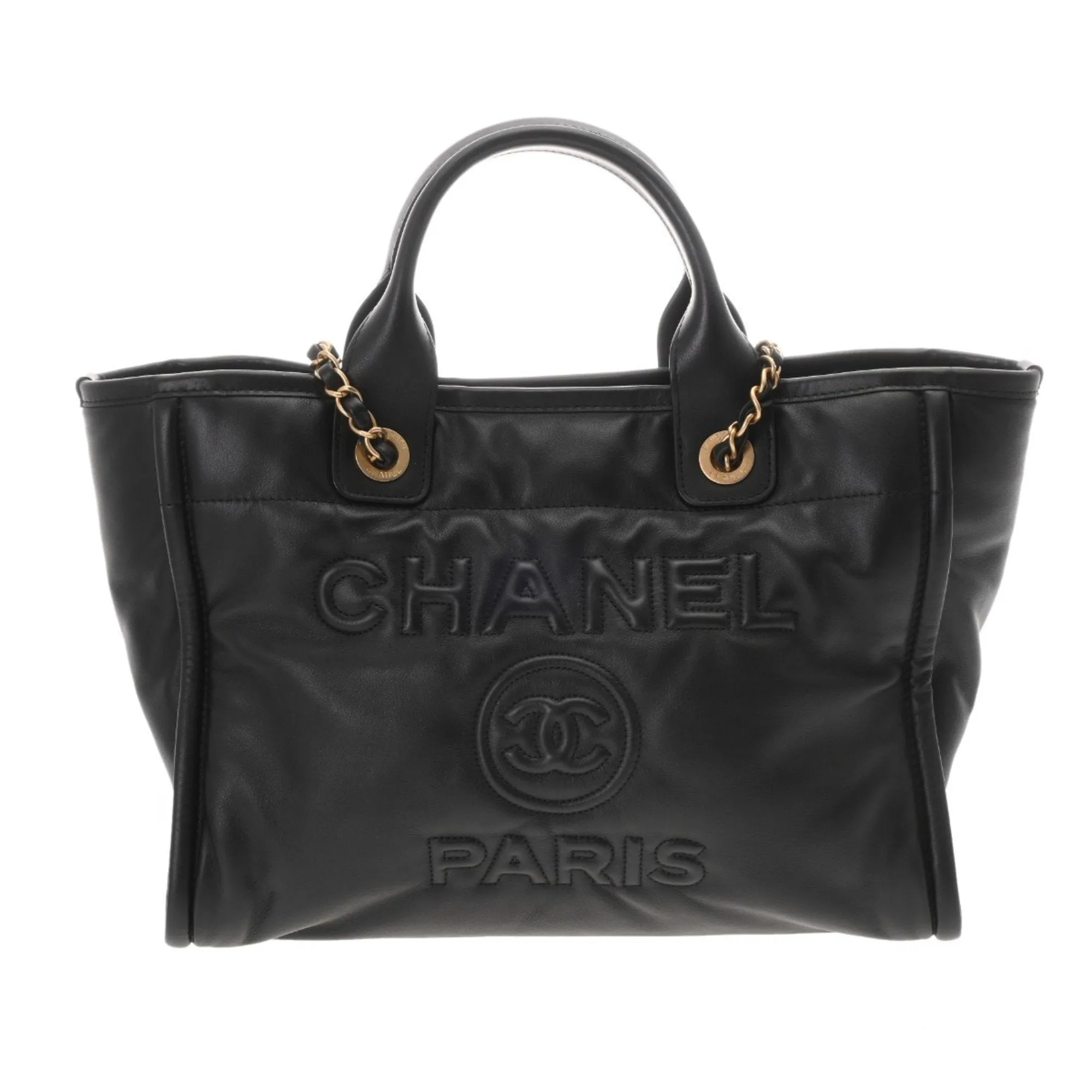 Chanel Leather Shoulder Bag Tote Bag (Pre-Owned)