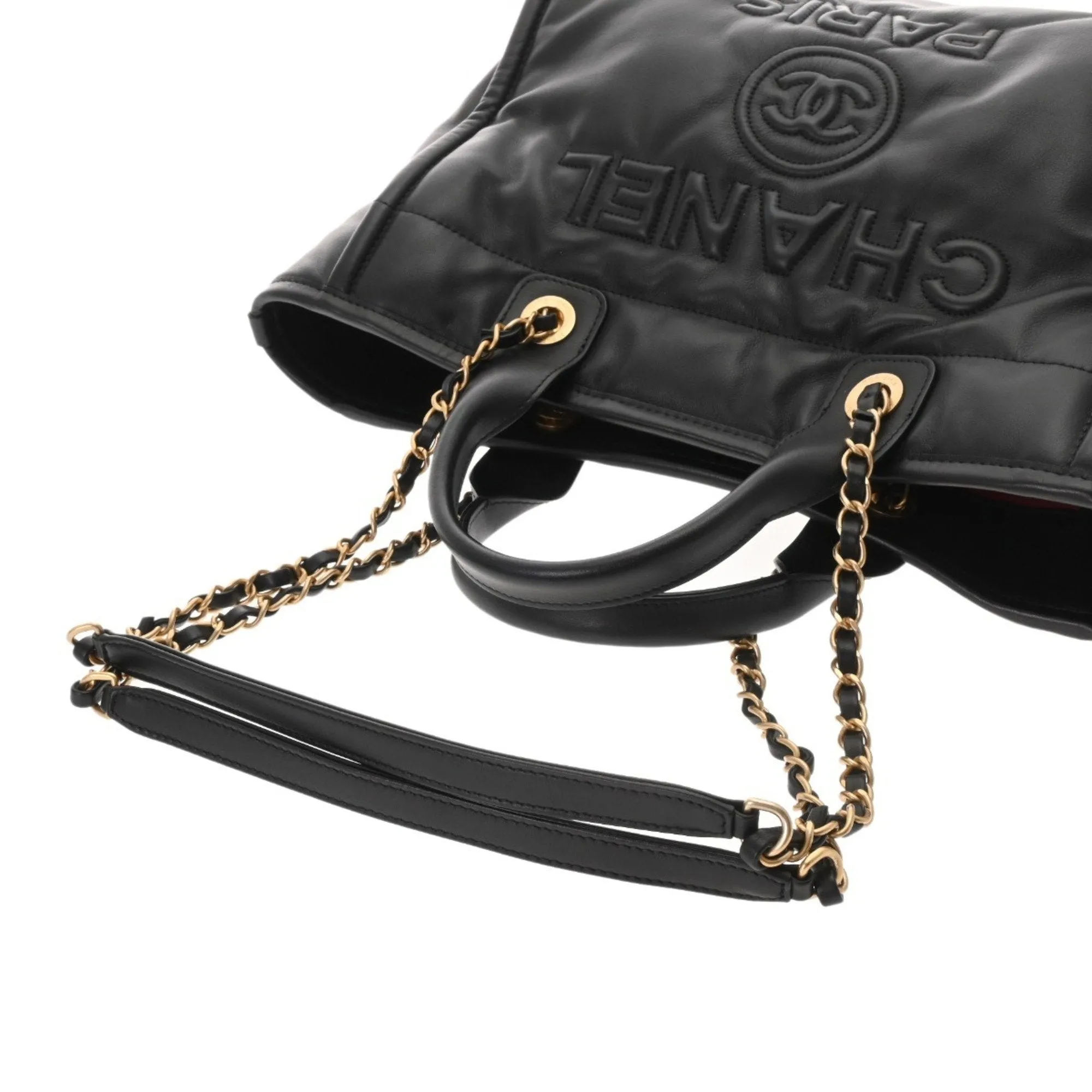 Chanel Leather Shoulder Bag Tote Bag (Pre-Owned)